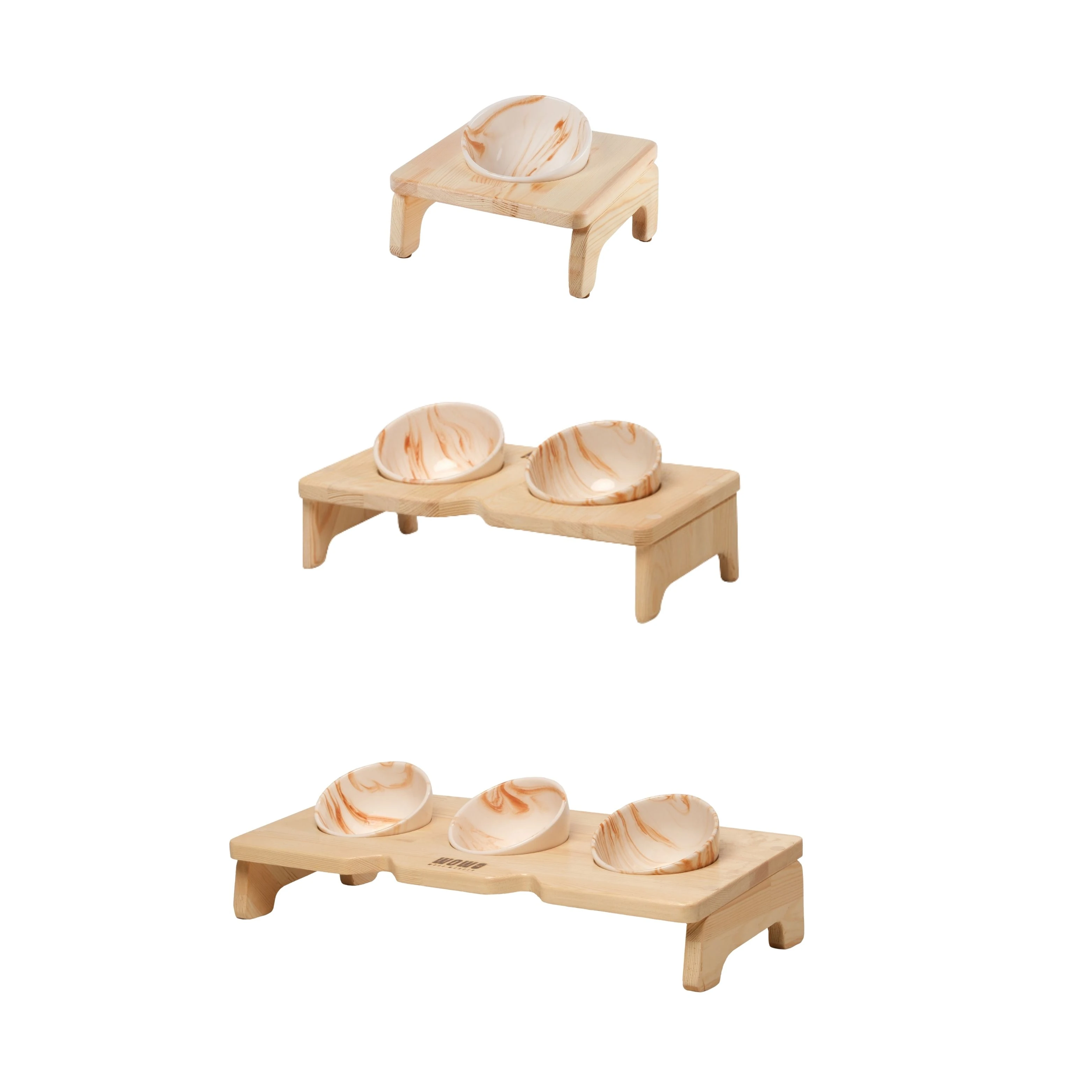 3'lü Kare Mama Kabı Seti – Tekli + İkili + Üçlü 