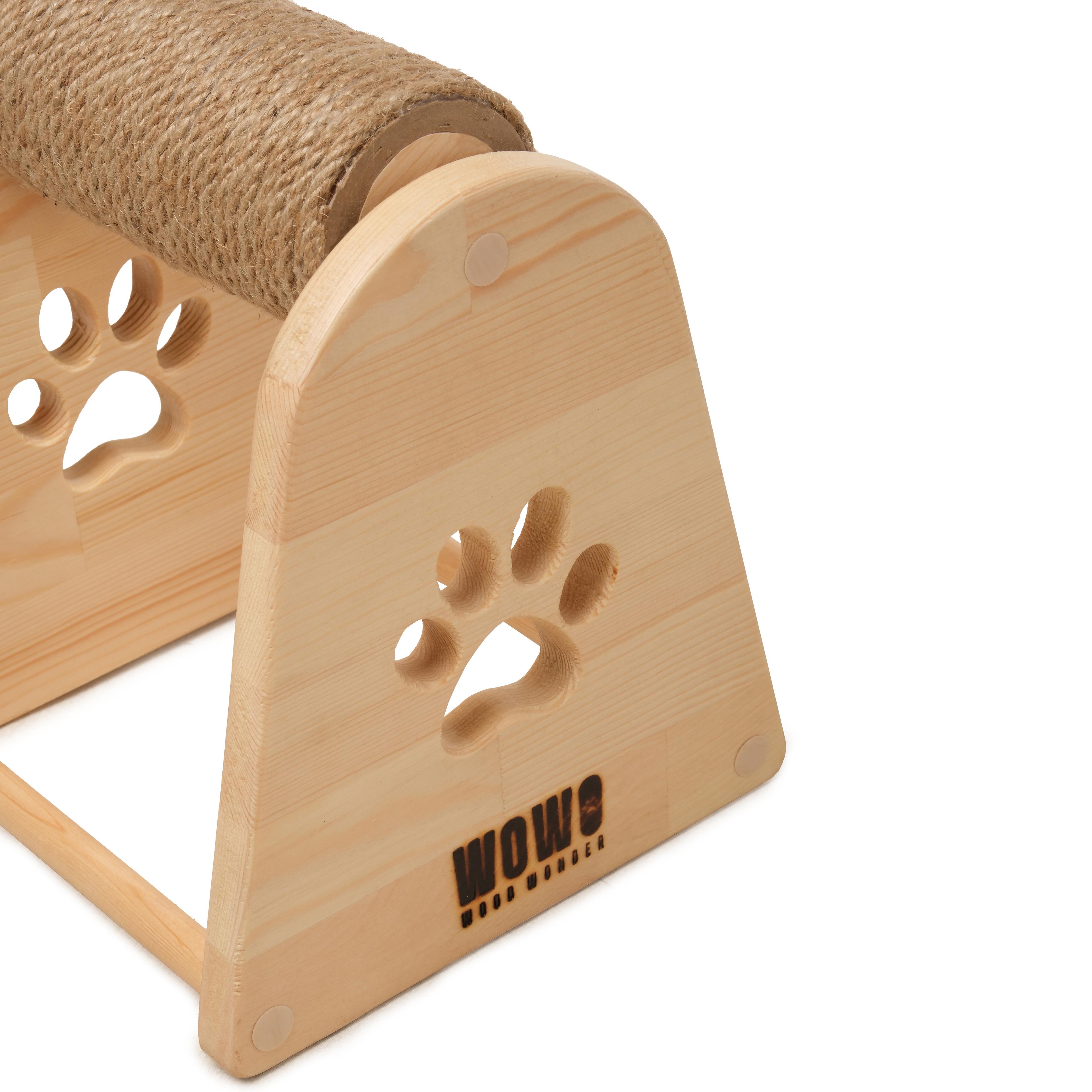 LUDO - Kedi Tırmalama Çubuğu - Ahşap Halkalı 
