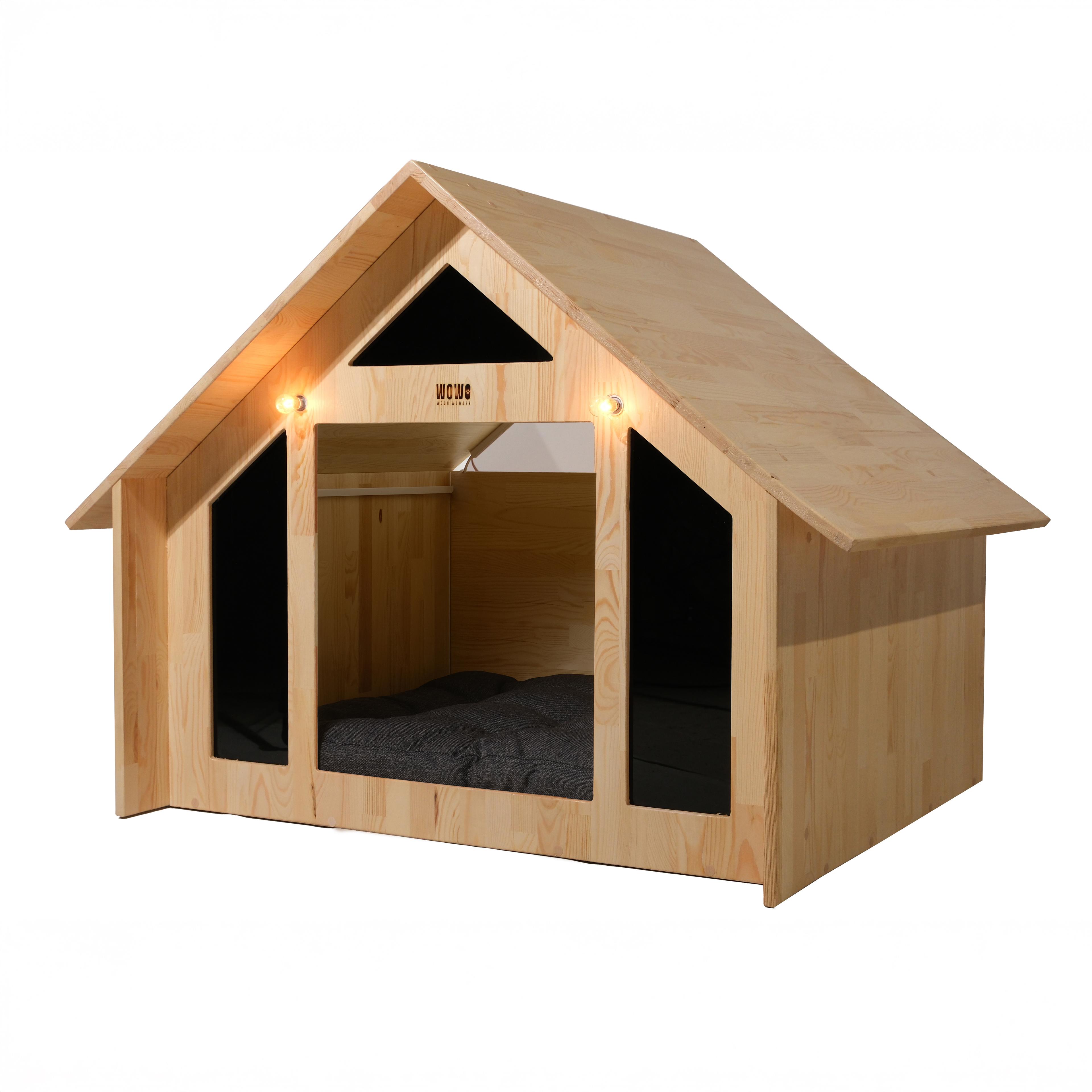 NOVA HOUSE - Özel Tasarım Led Işıklı Aydınlatmalı Bungalov Köpek Evi