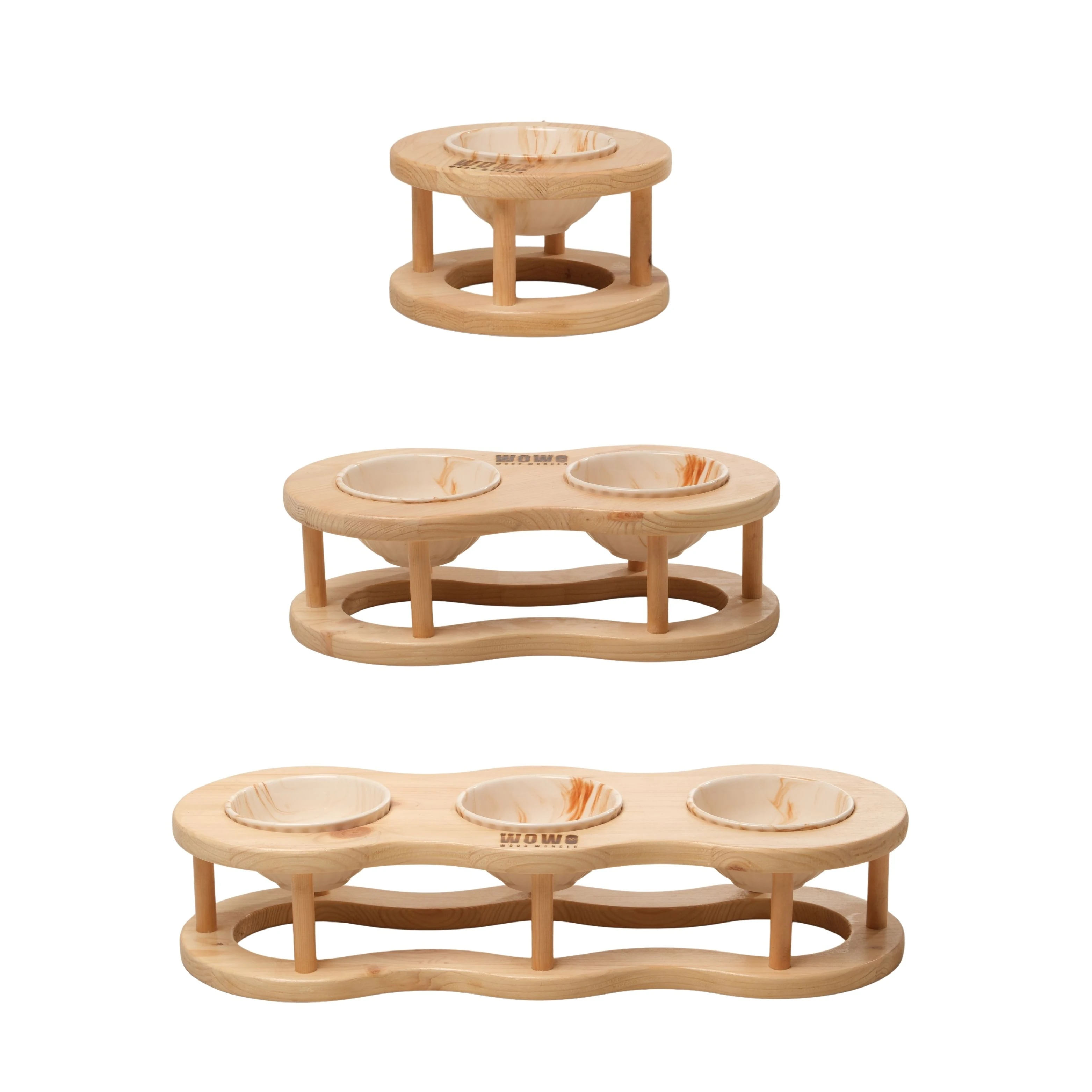 3'lü Oval Mama Kabı Seti - Tekli, İkili ve Üçlü