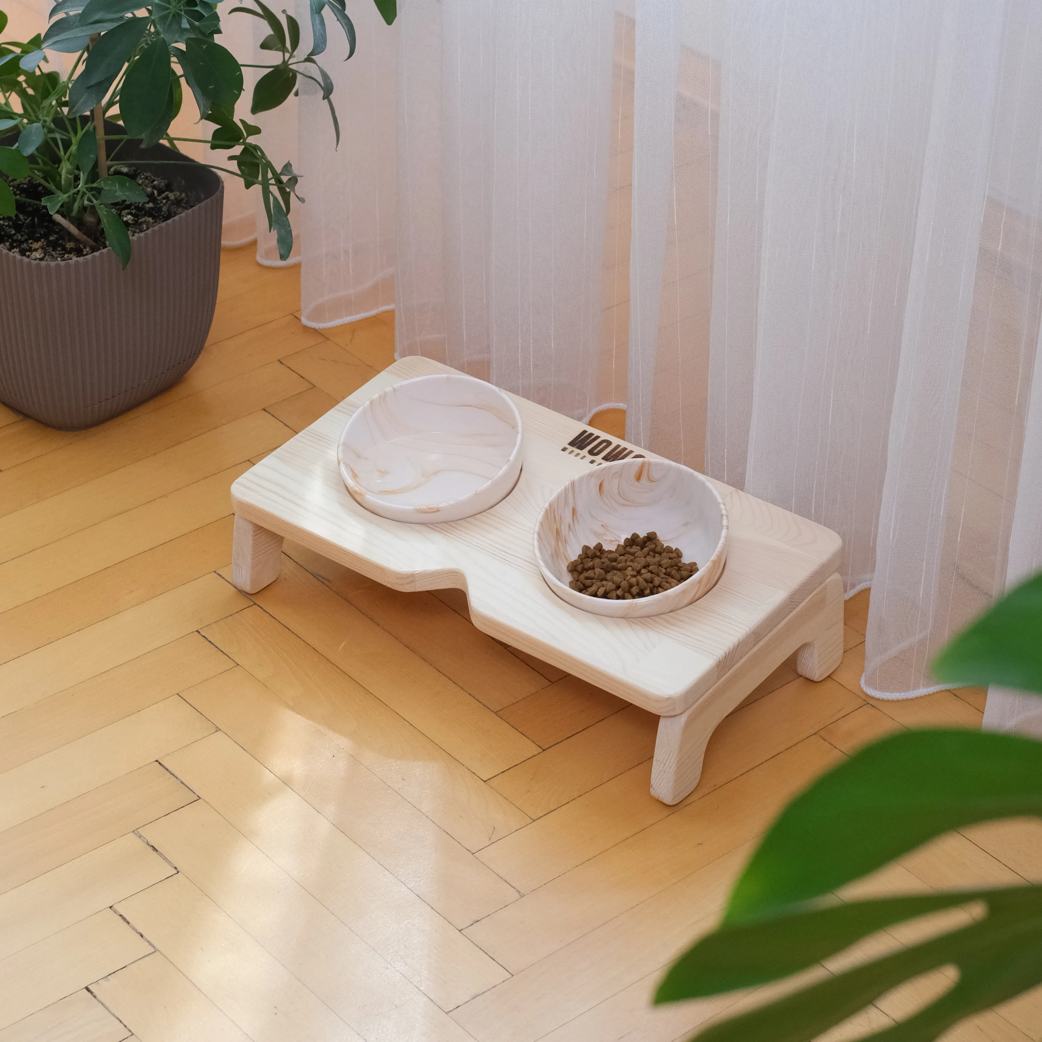 NUMA | İkili Kare Tasarım Mama Kabı