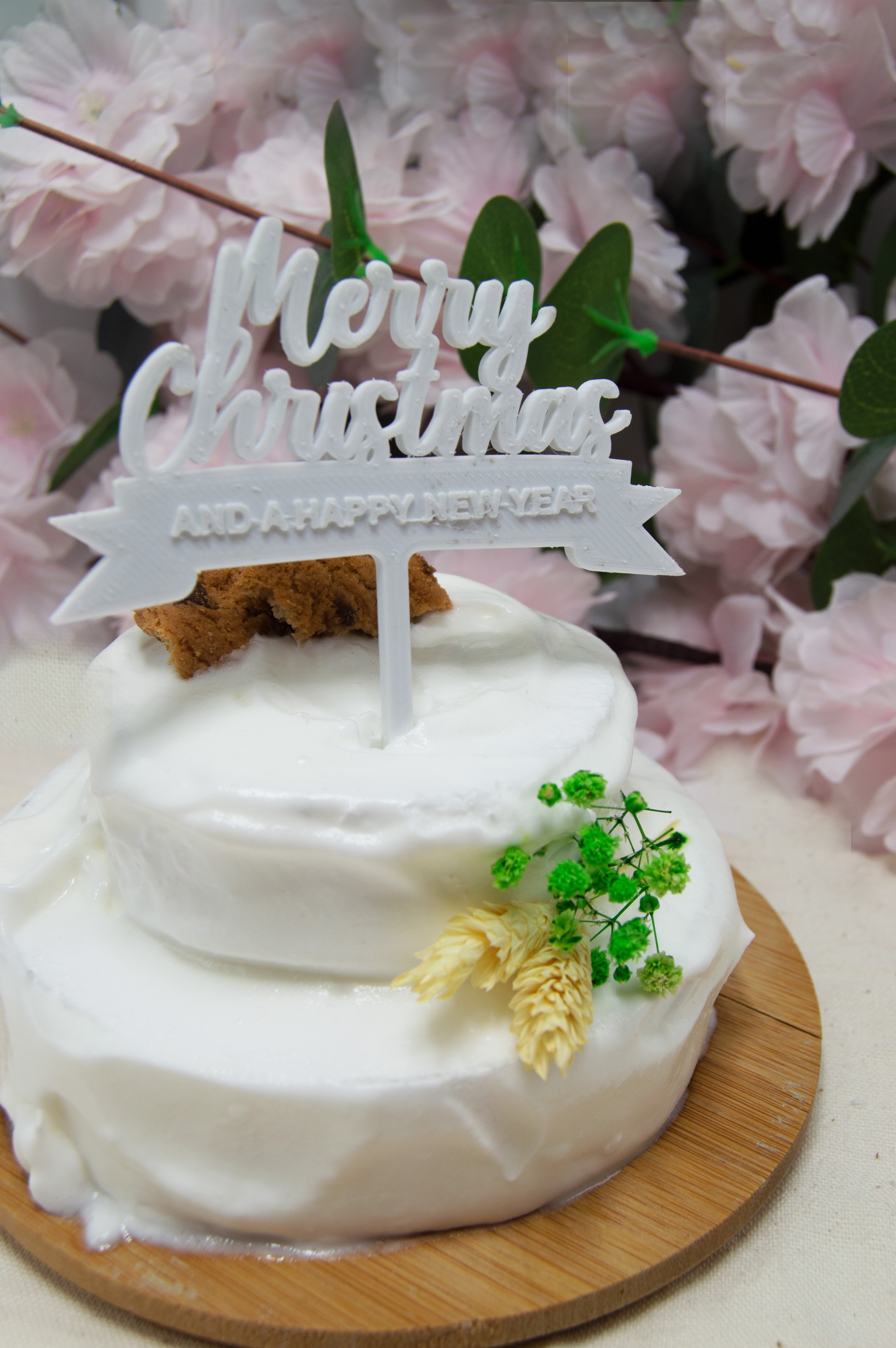 Yılbaşı Noel Mery Christmas Doğum Günü Parti Pasta Üzeri/Üstü Pasta Süsü Çubuğu