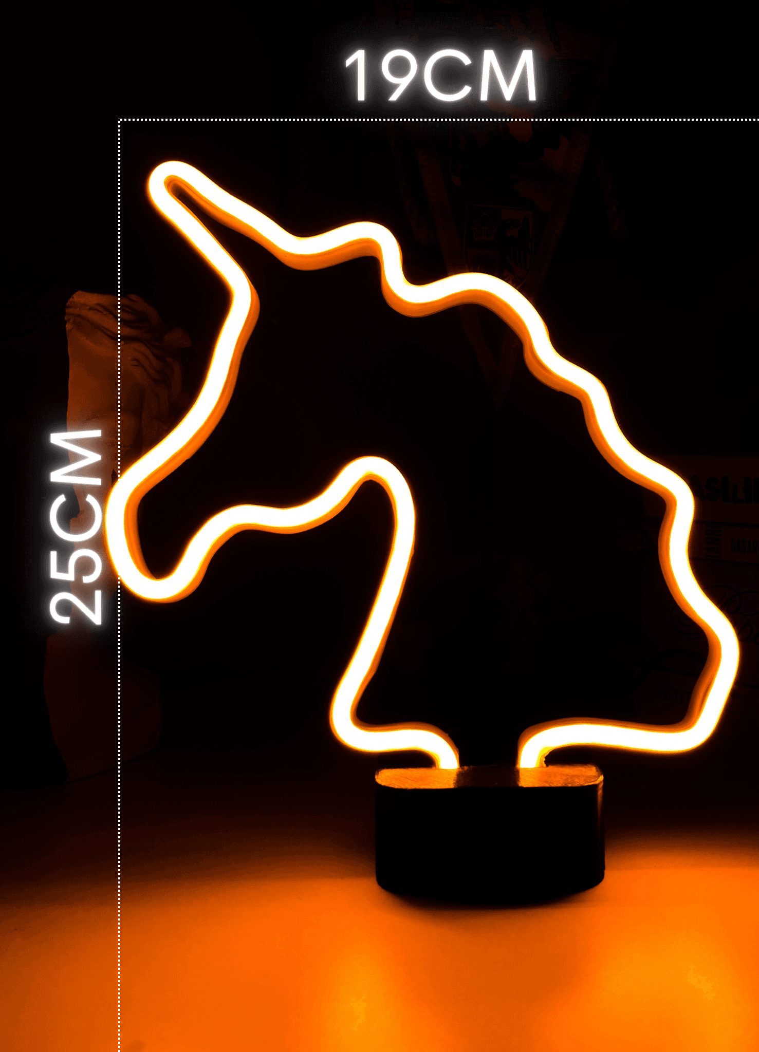 Hediyelik Eşya Unicorn Şekilli Hediye Neon Masa Lambası Led Lamba Gece Lambası