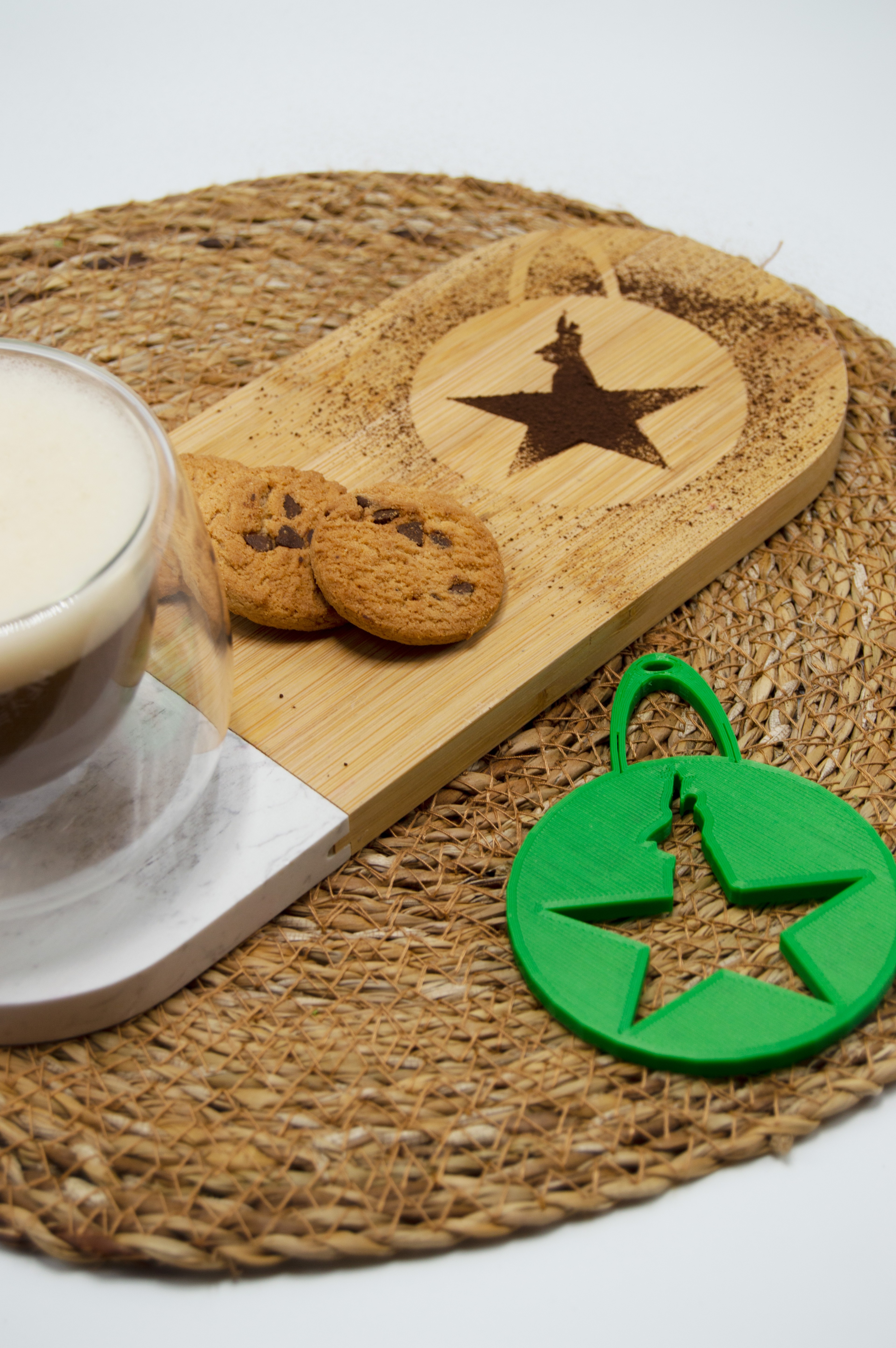 Christmas Yılbaşı Yıldız Kahve Tatlı Süsleme Şablonu Aparatı