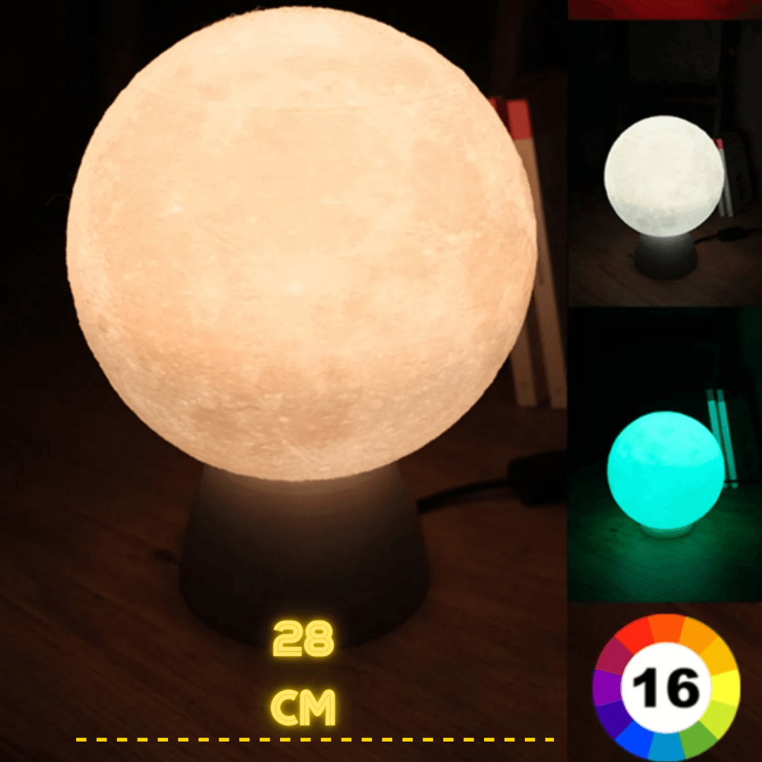  Hediyelik Eşya Anneler Günü Hediyesi 28 Cm Renkli RGB Masa Lambası Led Lamba Gece Lambası Ay Küresi