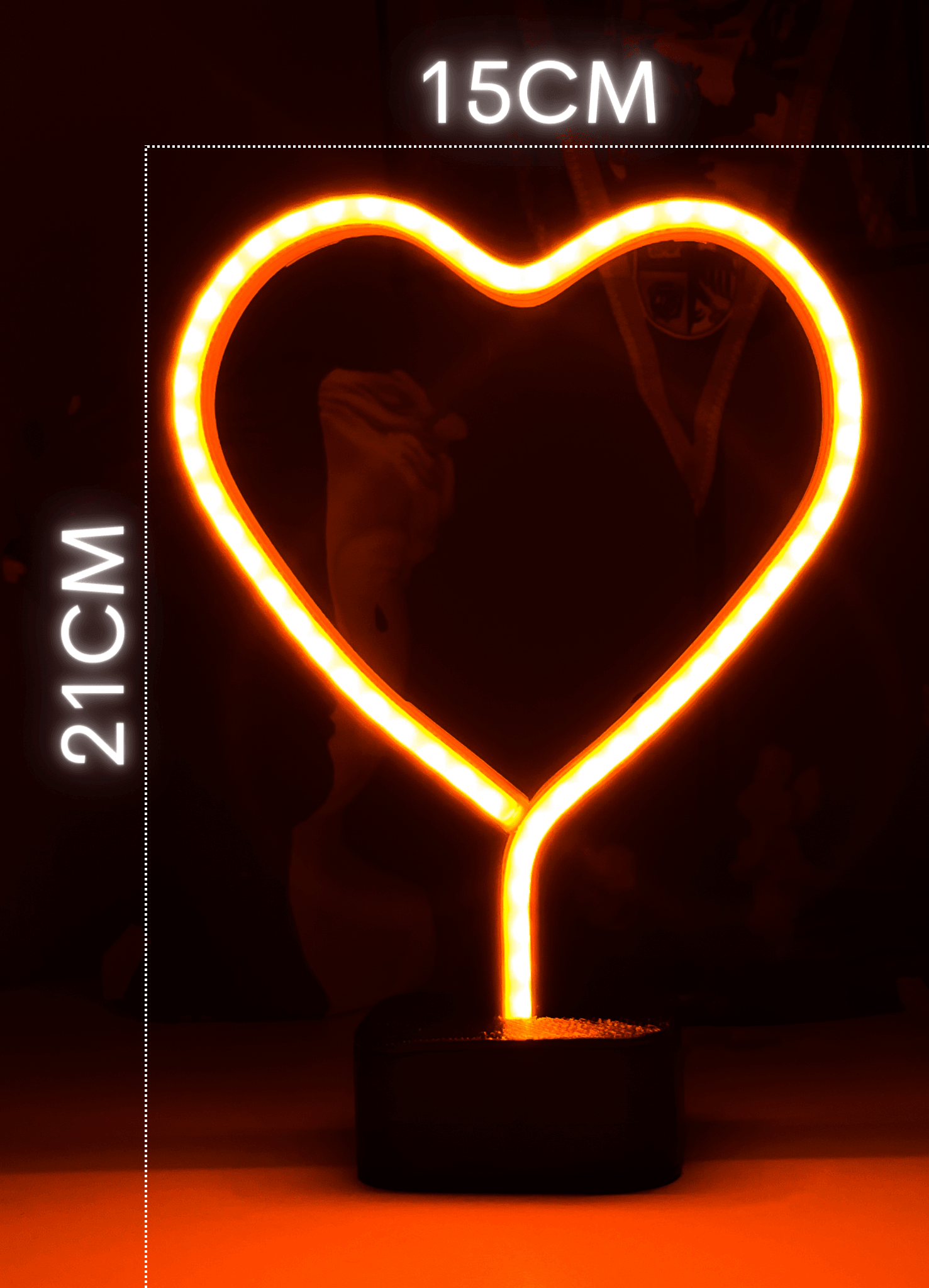 Hediyelik Eşya Kalp Şekilli Hediye Neon Masa Lambası Led Lamba Gece Lambası