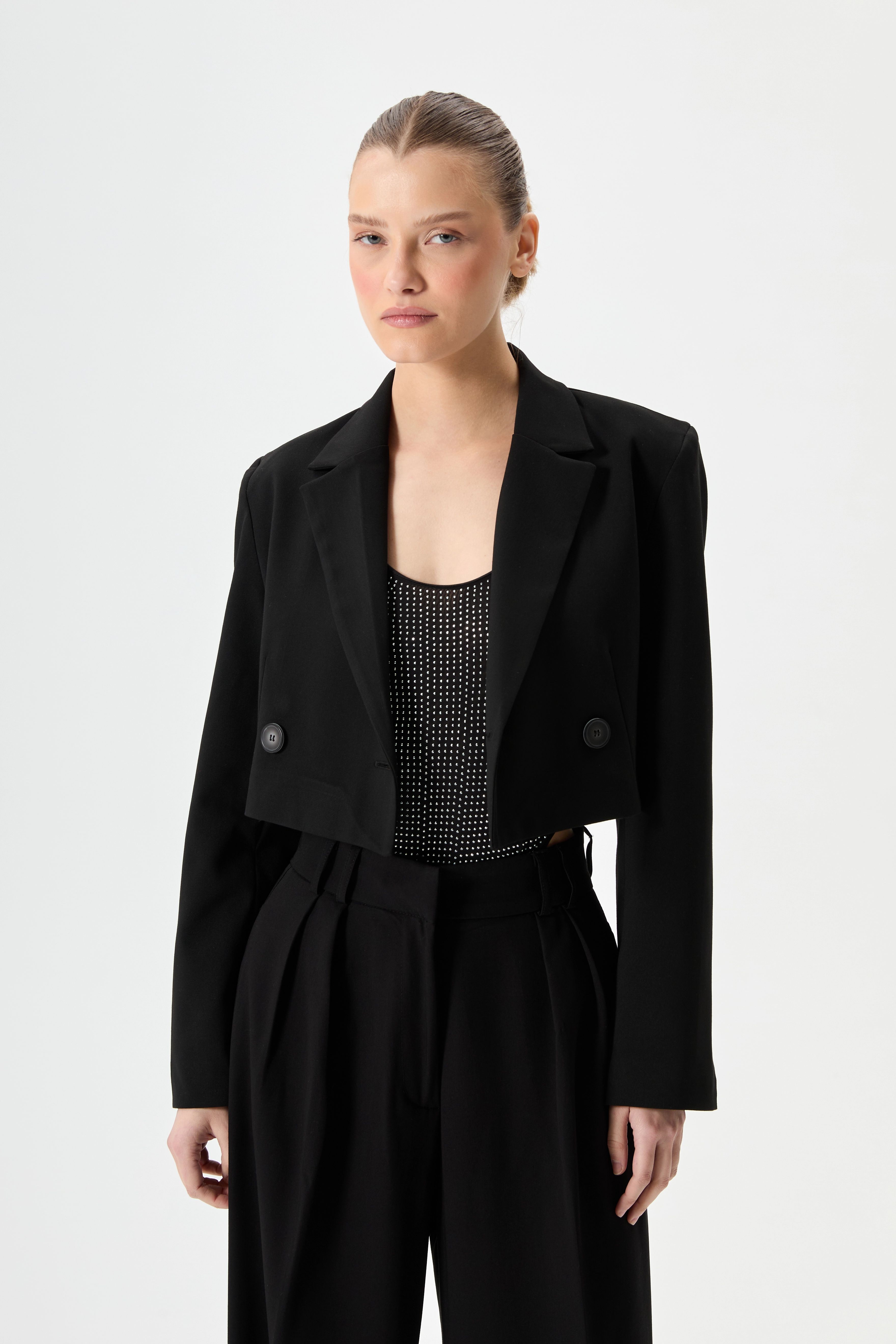 Crop Blazer Ceket