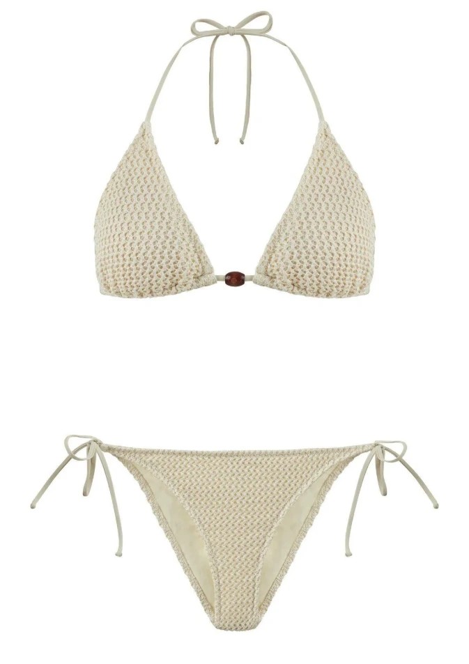 Kroşe Üçgen Bikini Takım