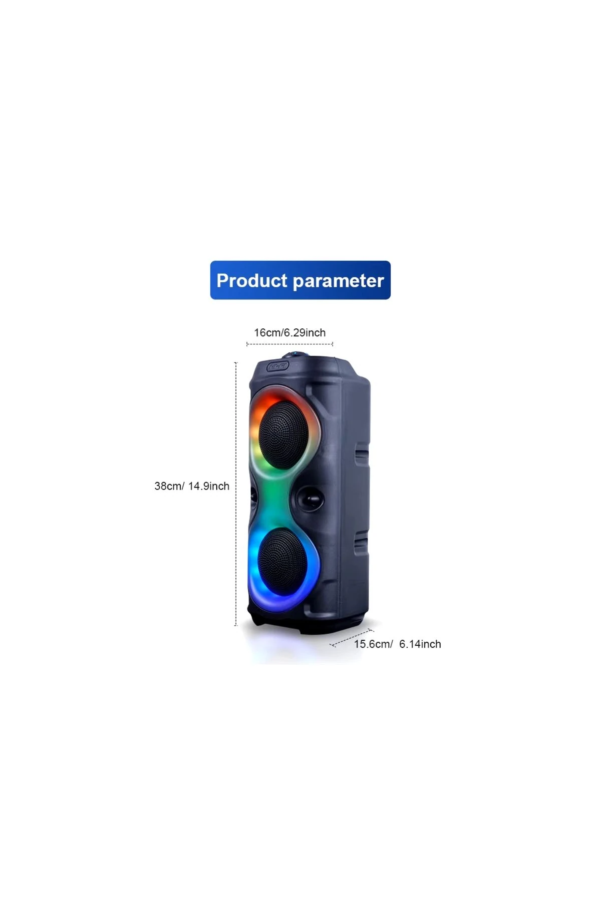 PL-4624 BLUETOOTH,SD,USB BAĞLANTILI RGB IŞIKLI SPEAKER (MS-3628BT)