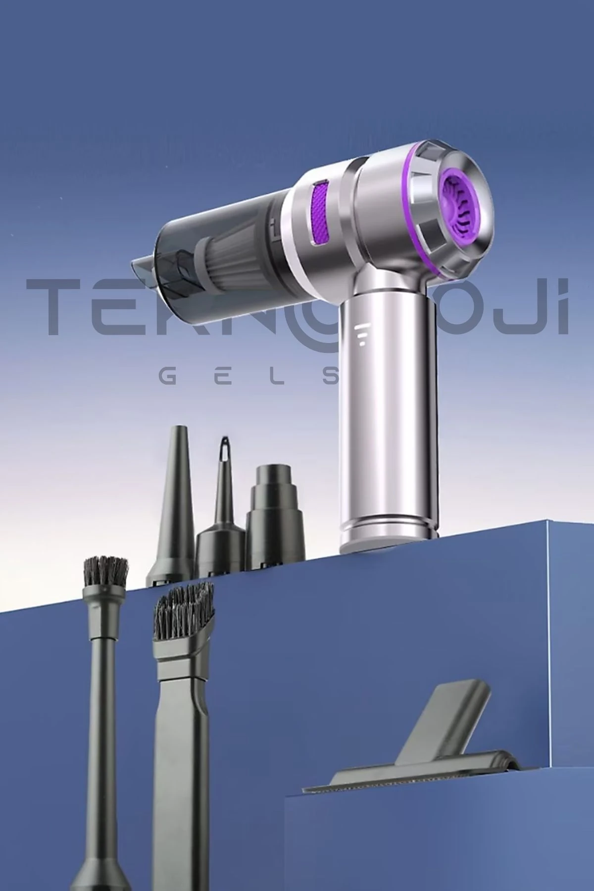 Araç İçi Süpürge El tipi Portatif 16.000 Pa Extra Vakum Güçlü ve Üflemeli 3 Kademeli