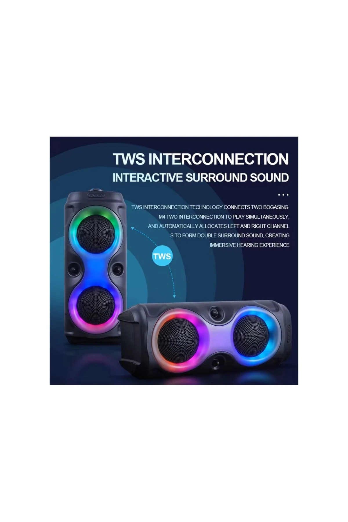 PL-4624 BLUETOOTH,SD,USB BAĞLANTILI RGB IŞIKLI SPEAKER (MS-3628BT)