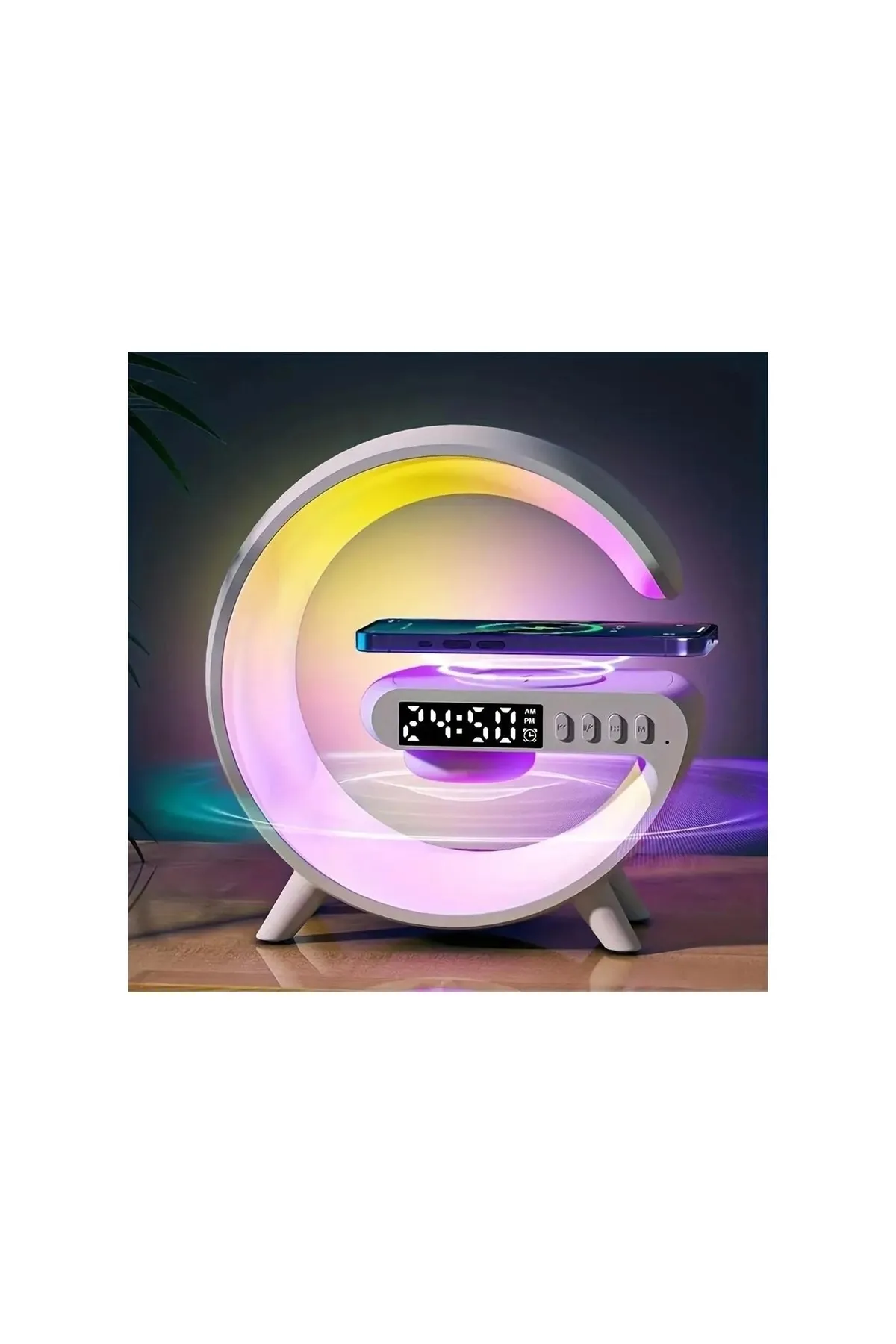 Bluetooth Hoparlör Sd Saat Göstergeli Led Işıklı PL-4600