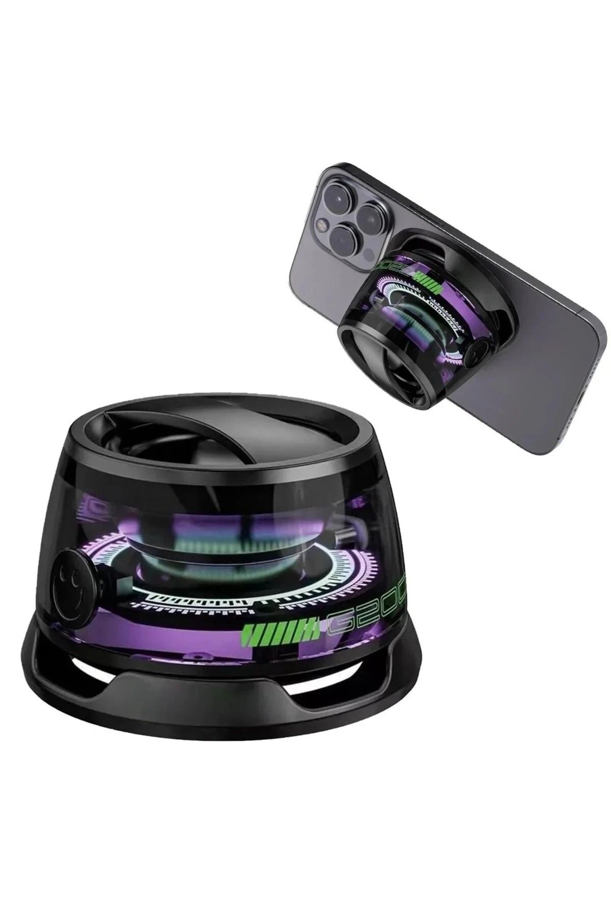G200 RGB Işıklı 5W Manyetik Bluetooth Hoparlör Taşınabilir Speaker Telefon Stand