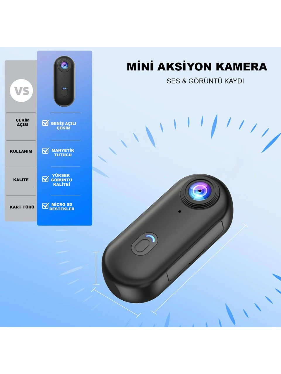 H264 MIKNATISLI AKSİYON KAMERASI