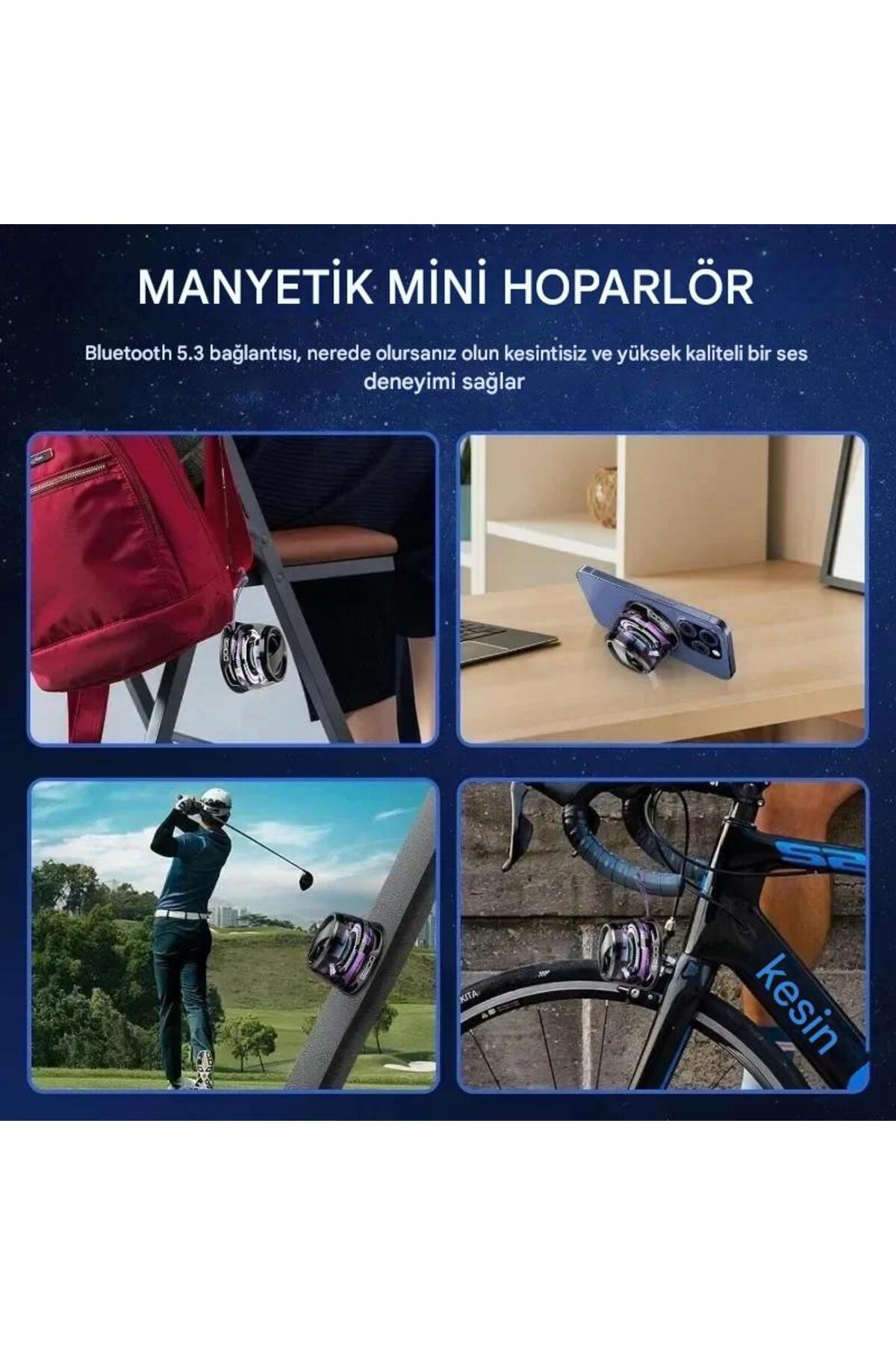 G200 RGB Işıklı 5W Manyetik Bluetooth Hoparlör Taşınabilir Speaker Telefon Stand