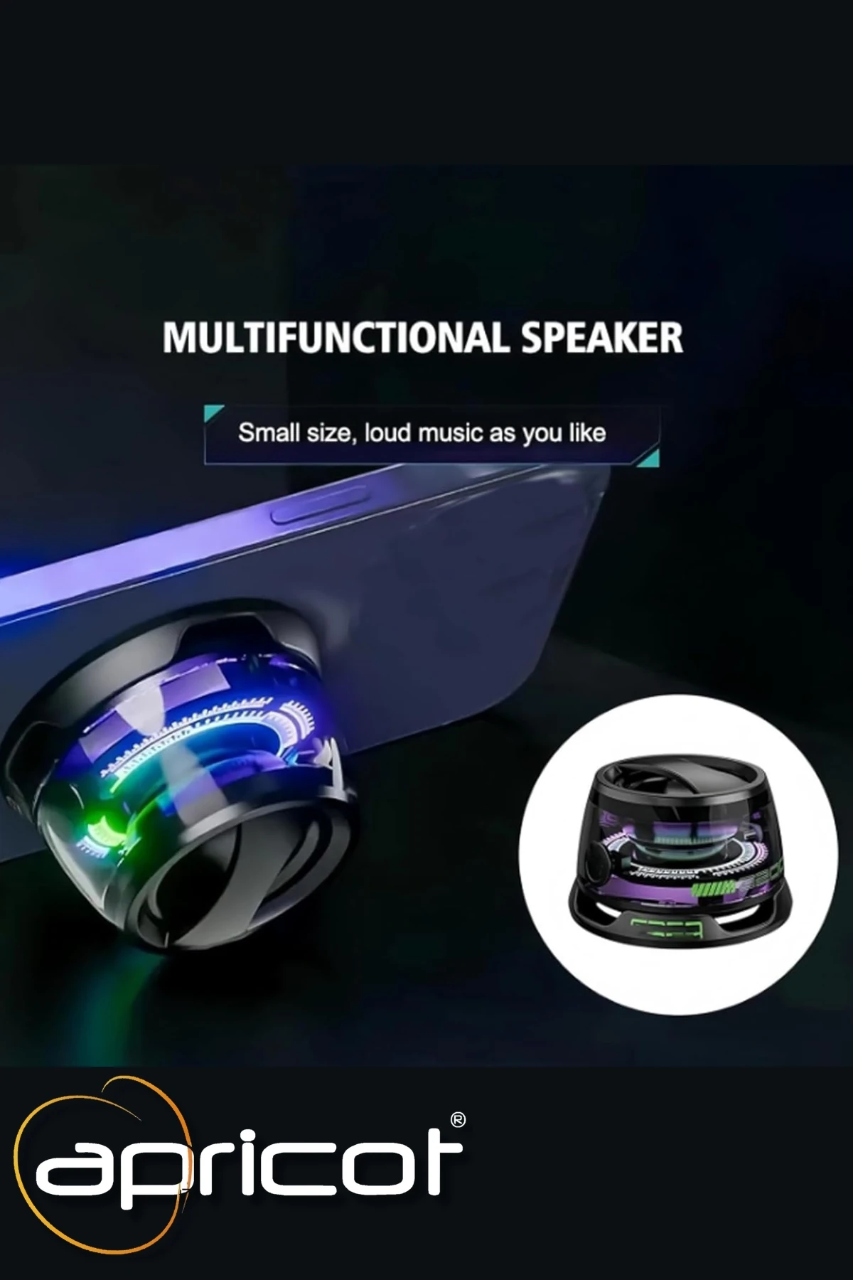DY200 Manyetik RGB MagSafeli 3W Telefon Tutucu Özellikli Mavi Bluetooth Speaker Hoparlör