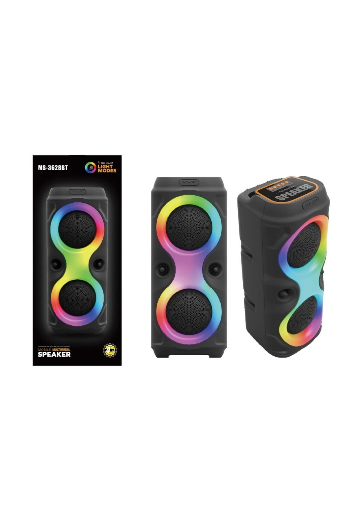 PL-4624 BLUETOOTH,SD,USB BAĞLANTILI RGB IŞIKLI SPEAKER (MS-3628BT)