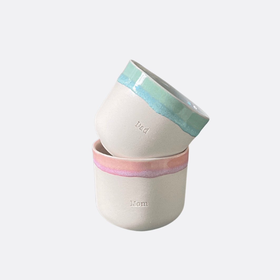 Mom & Dad Stoneware Tombul Mug Set 1