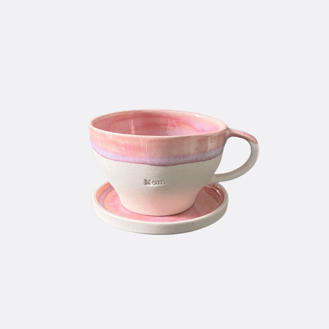 Mom Stoneware Tea Cup Set