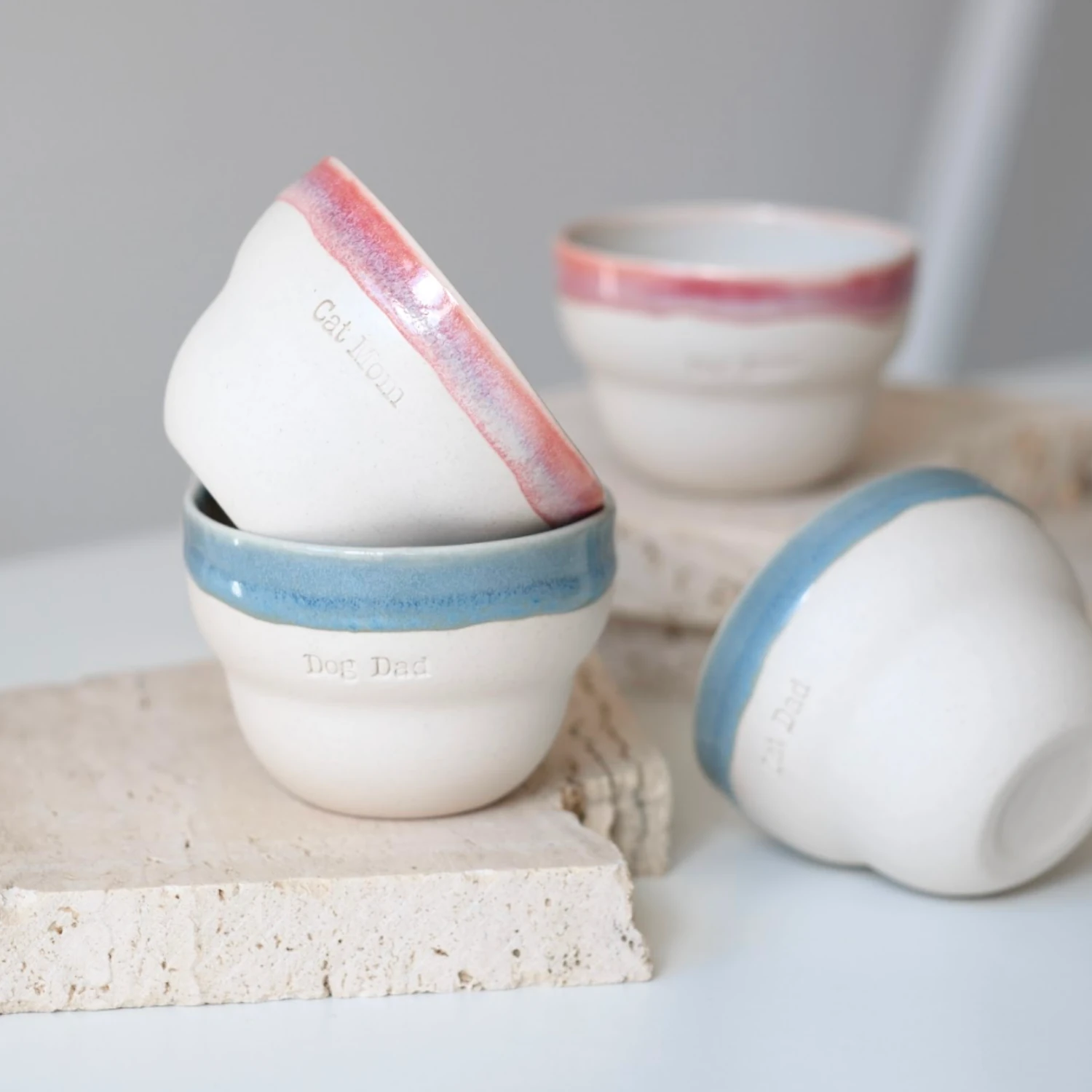 Cat Mom&Dad Stoneware 2'li Mug Set