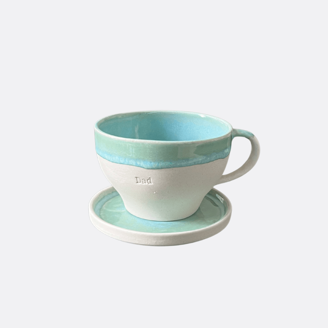 Mom&Dad Stoneware Tea Cup Set