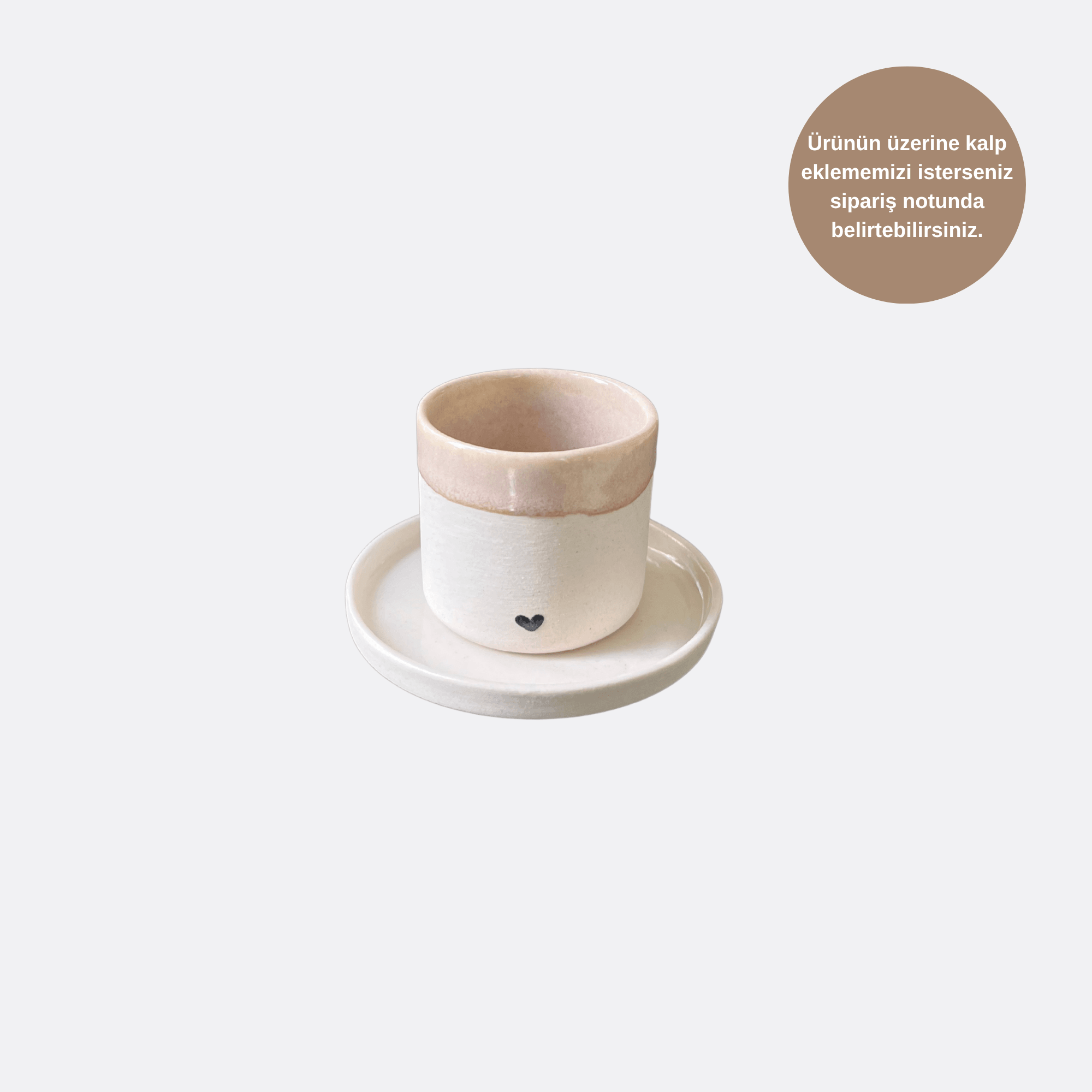 Beige Stoneware Türk Kahvesi / Espresso Fincan Seti 