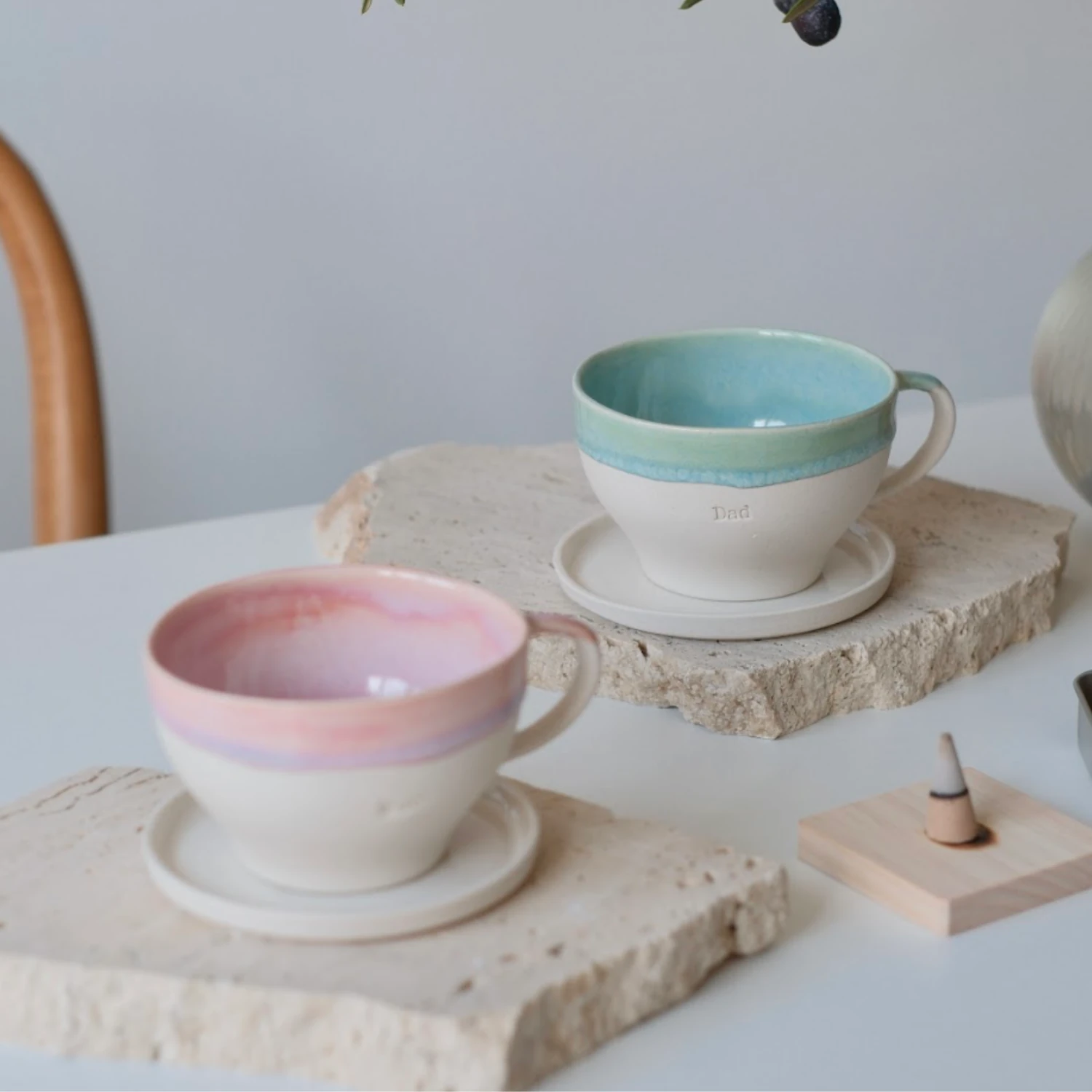 Dad Stoneware Tea Cup Set