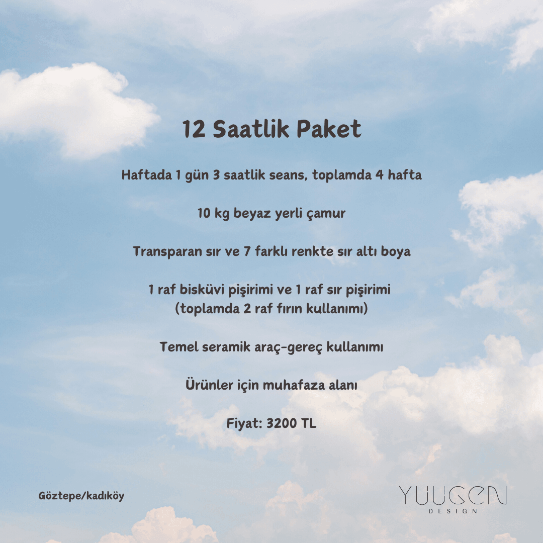 Paylaşımlı Atölye (12 Saatlik Paket)