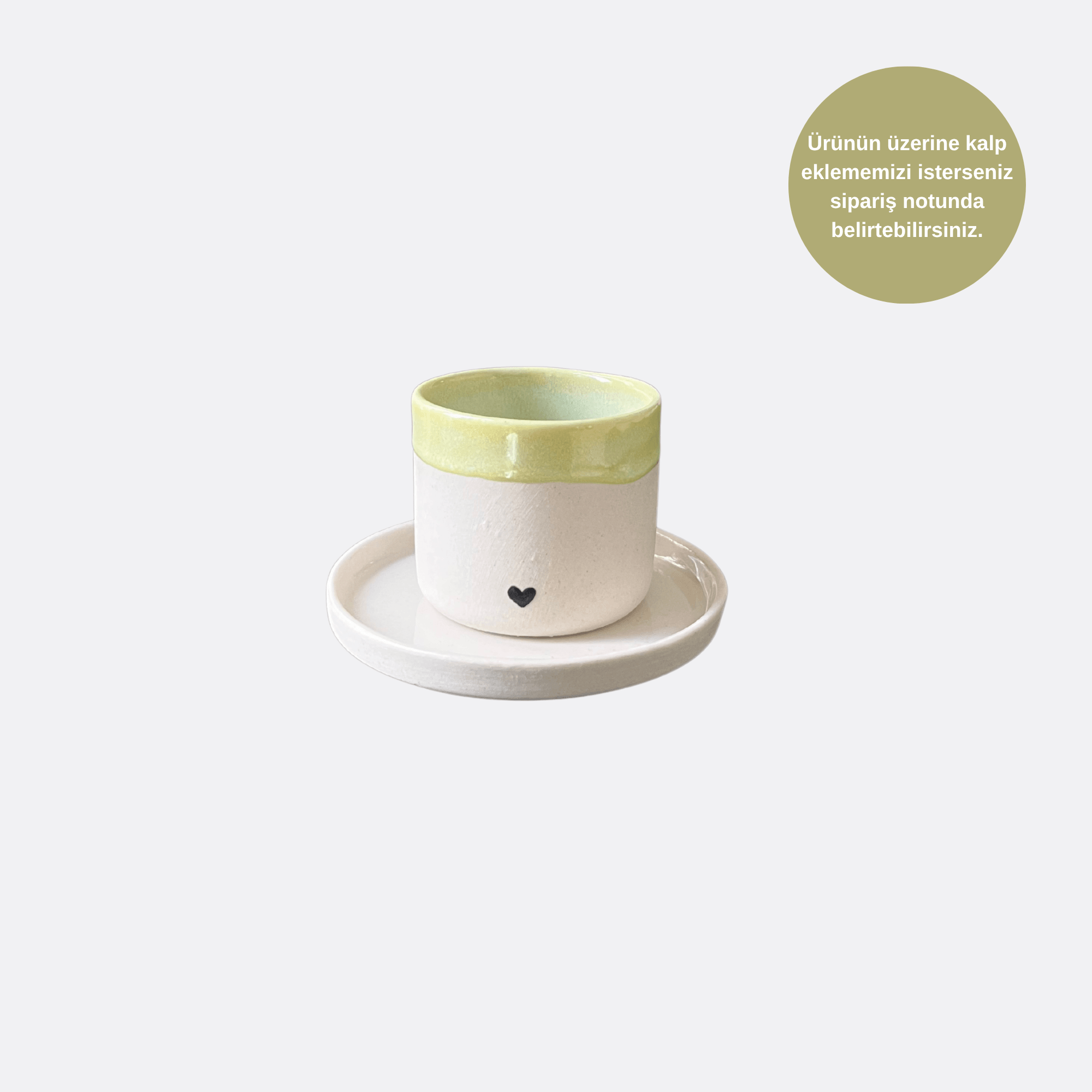 Olive Stoneware Türk Kahvesi / Espresso Fincan Seti 