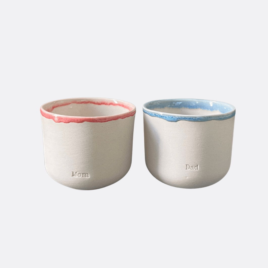 Mom&Dad Stoneware Tombul Mug Set