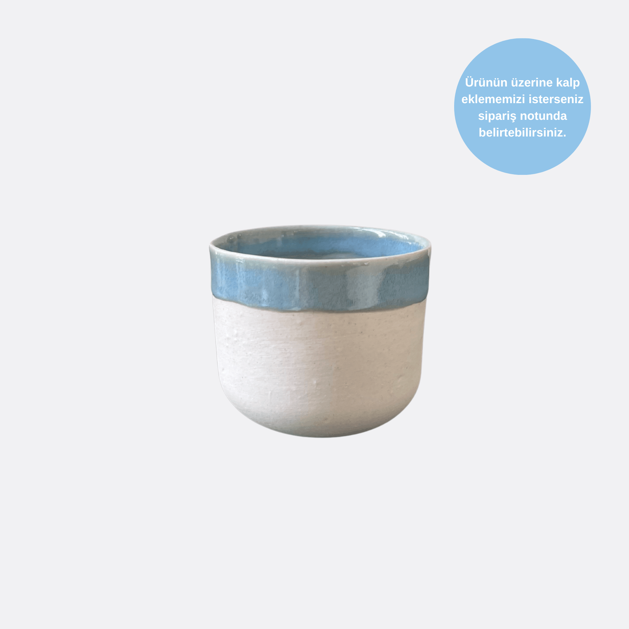 Baby Blue Stoneware Tombul Mug