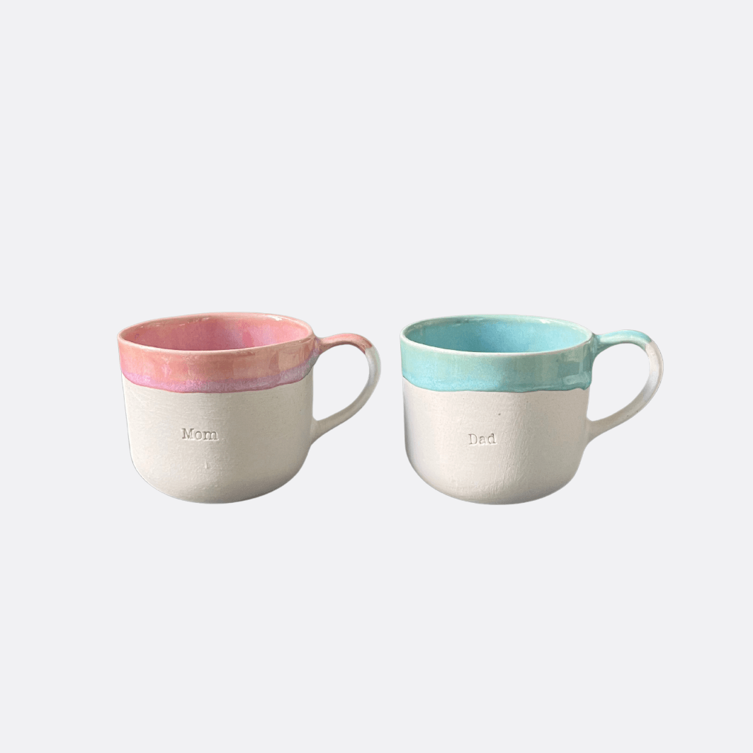 Mom & Dad Stoneware Tombul Mug Set 2
