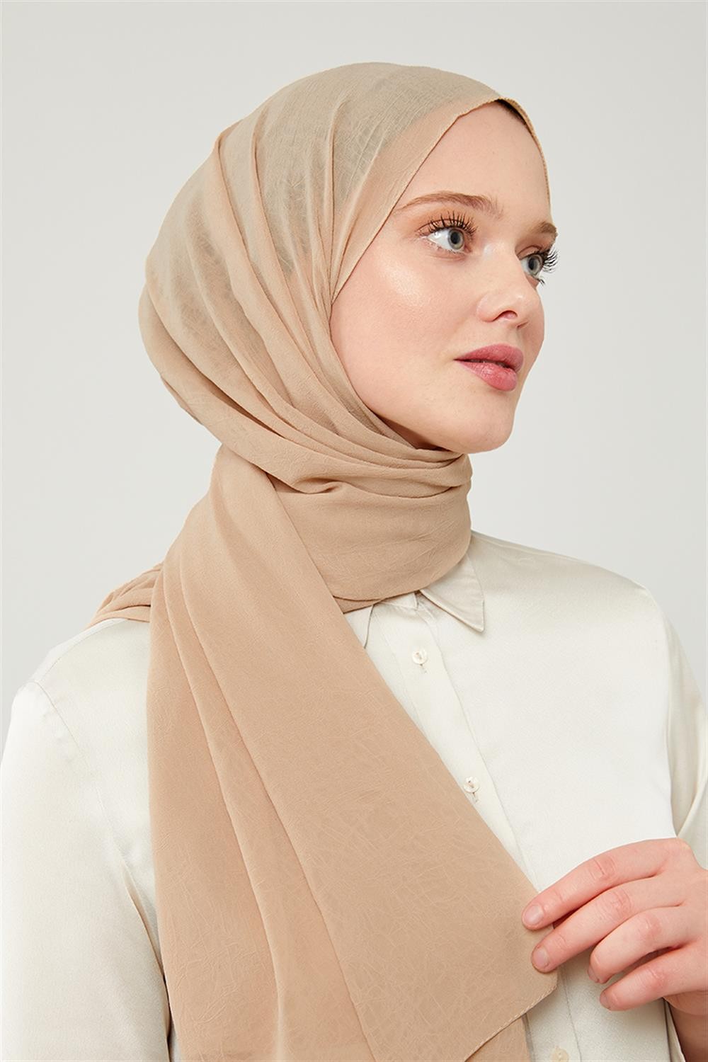 Levidor Solid Color Frozen Crepe Shawl