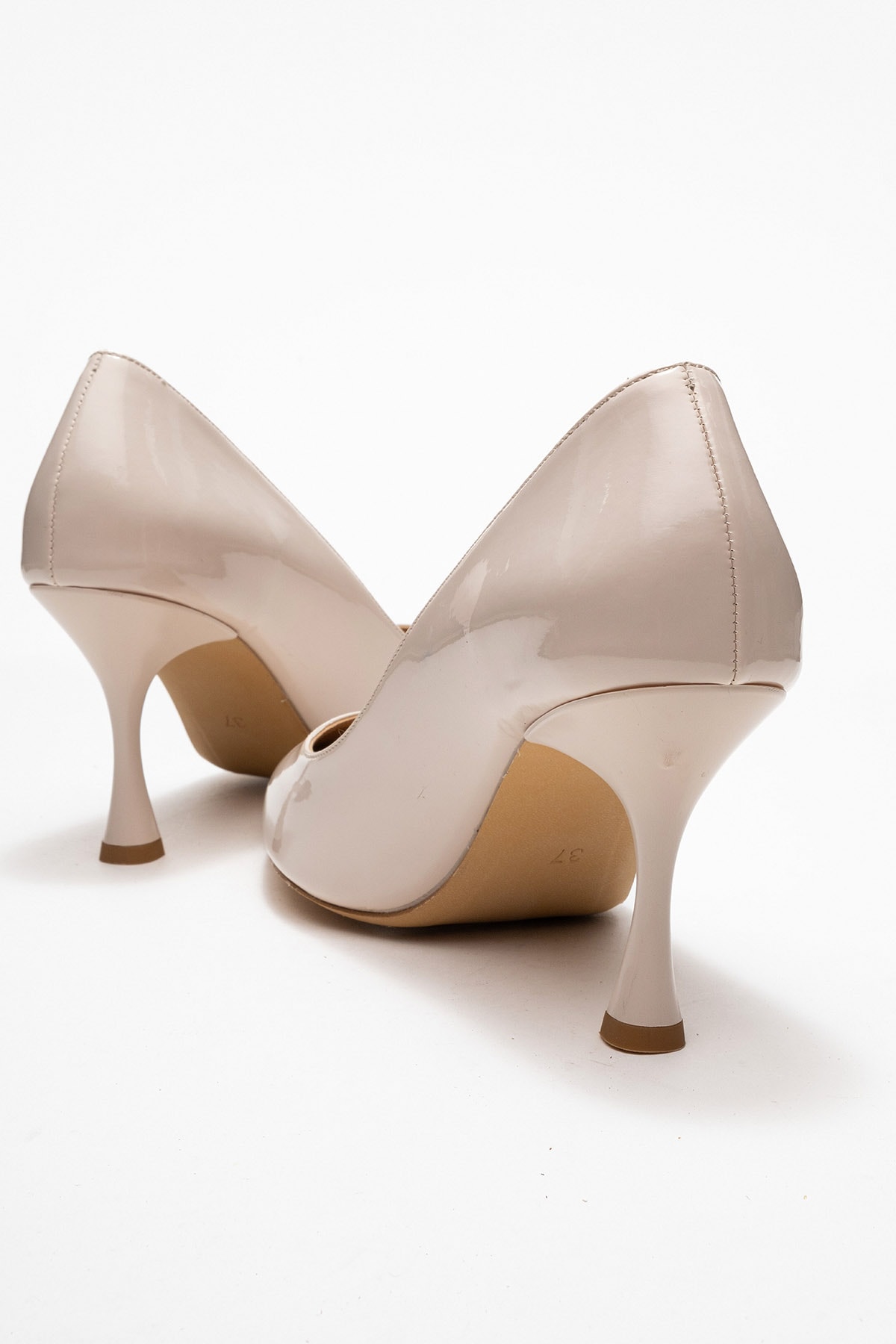 Anesilay Kadın Stiletto Bej Rugan