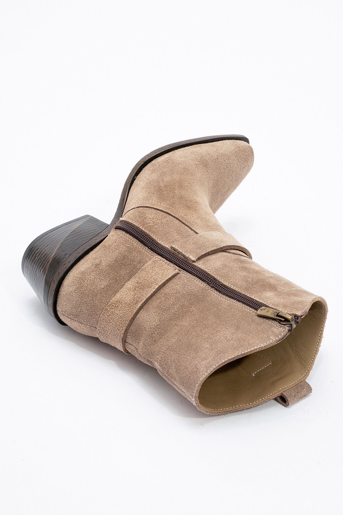 Fandel Deri Kadın Bot Vizon Süet