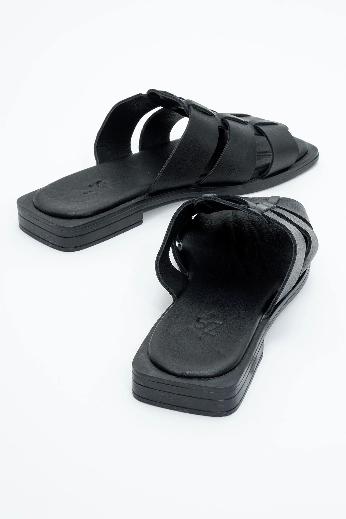 Henny Kadın Deri Terlik Siyah