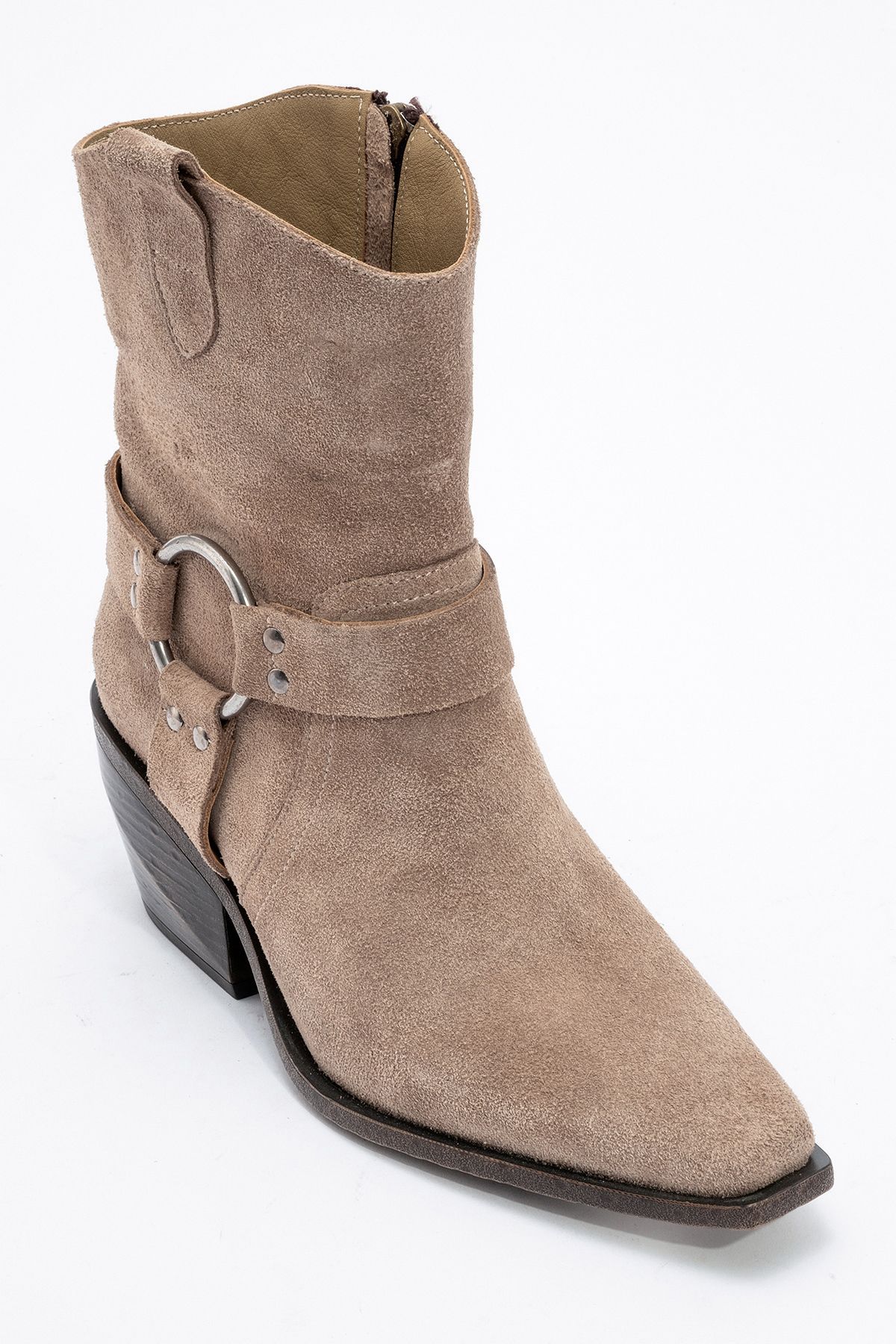 Fandel Deri Kadın Bot Vizon Süet