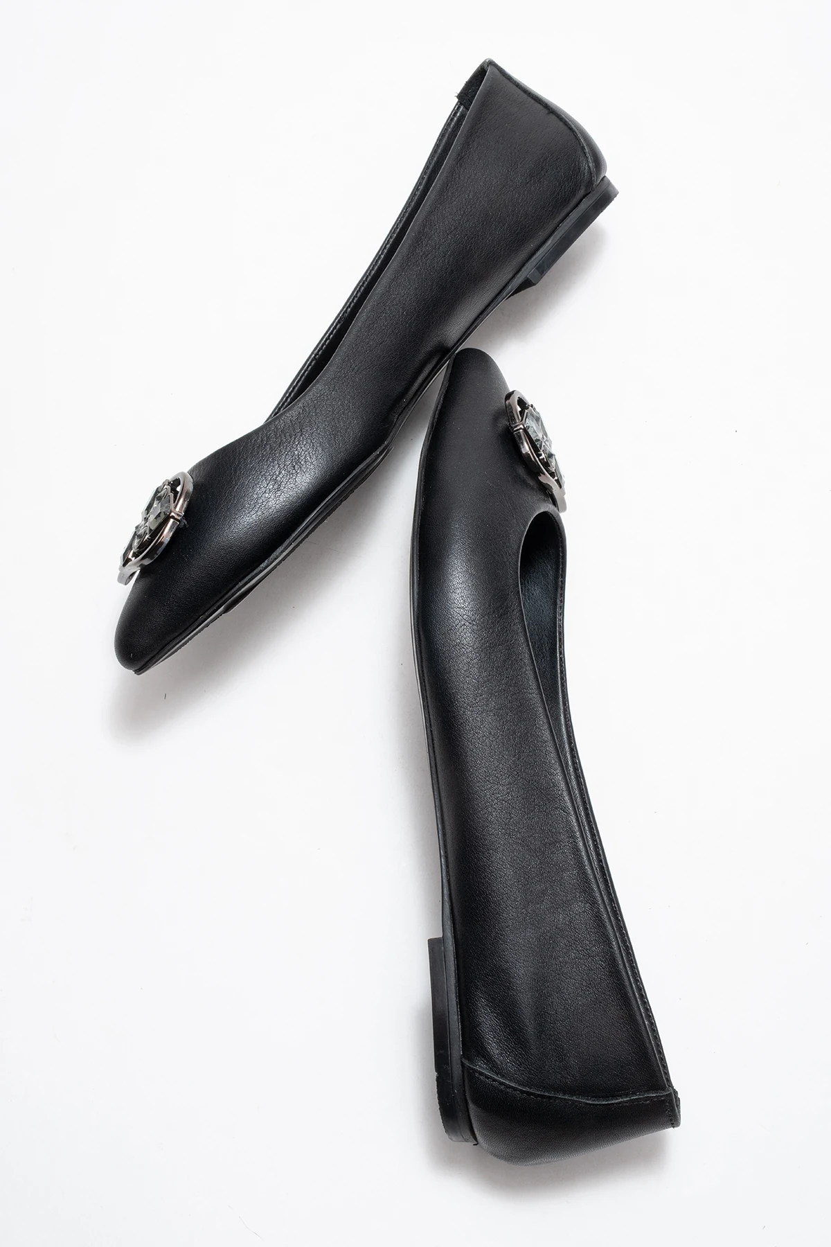 Aaron Kadın Deri Babet Siyah 