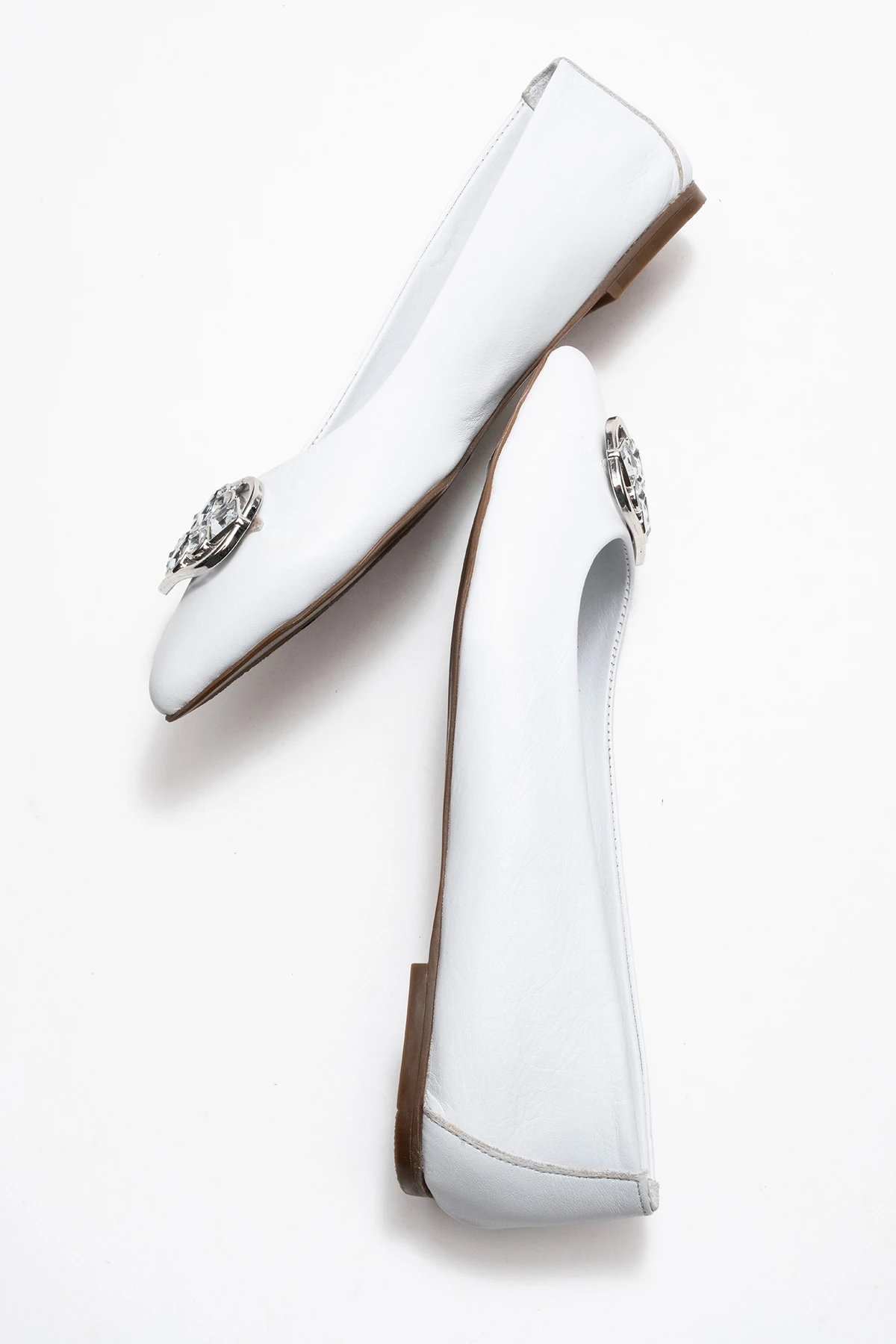 Aaron Kadın Deri Babet Beyaz