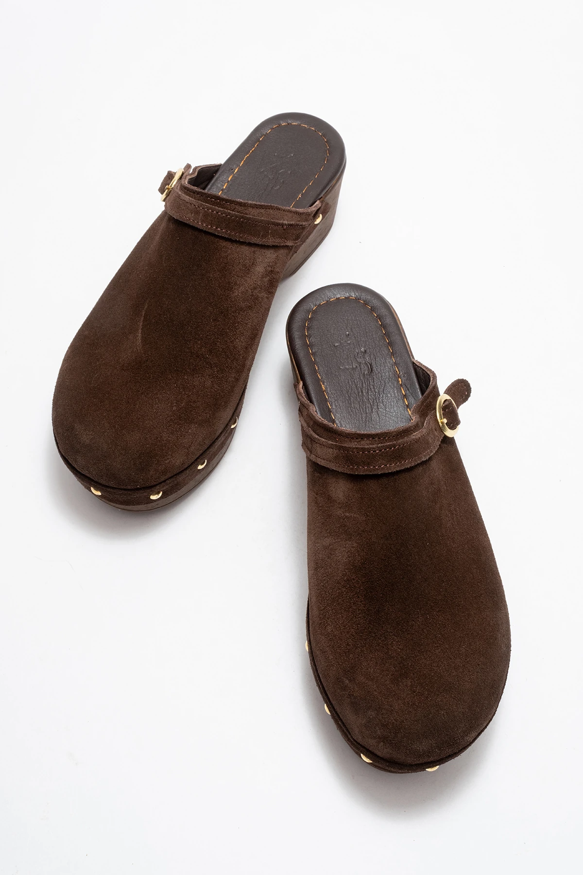 Beloni Kadın Deri Takunya Terlik Kahve Süet