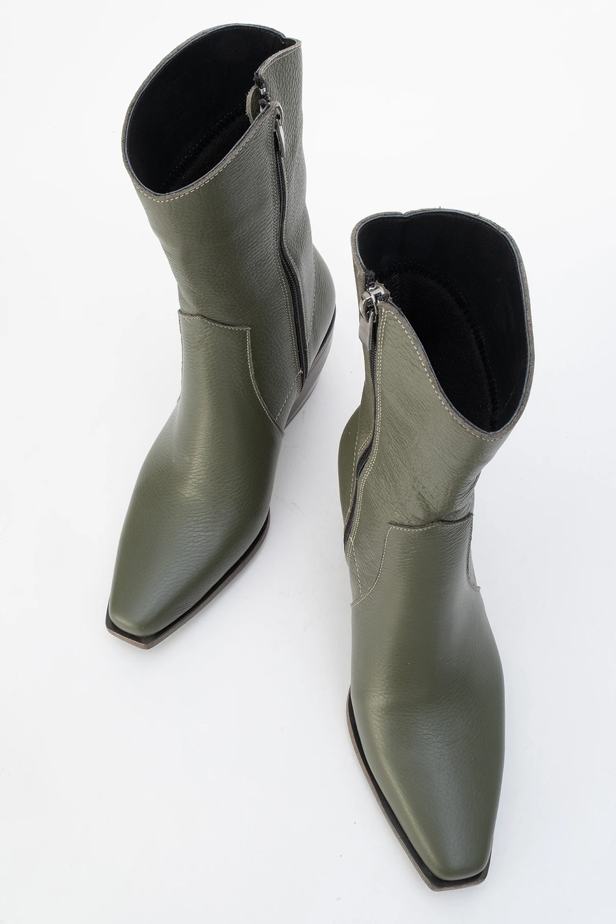 Farly Deri Kadın Bot Haki