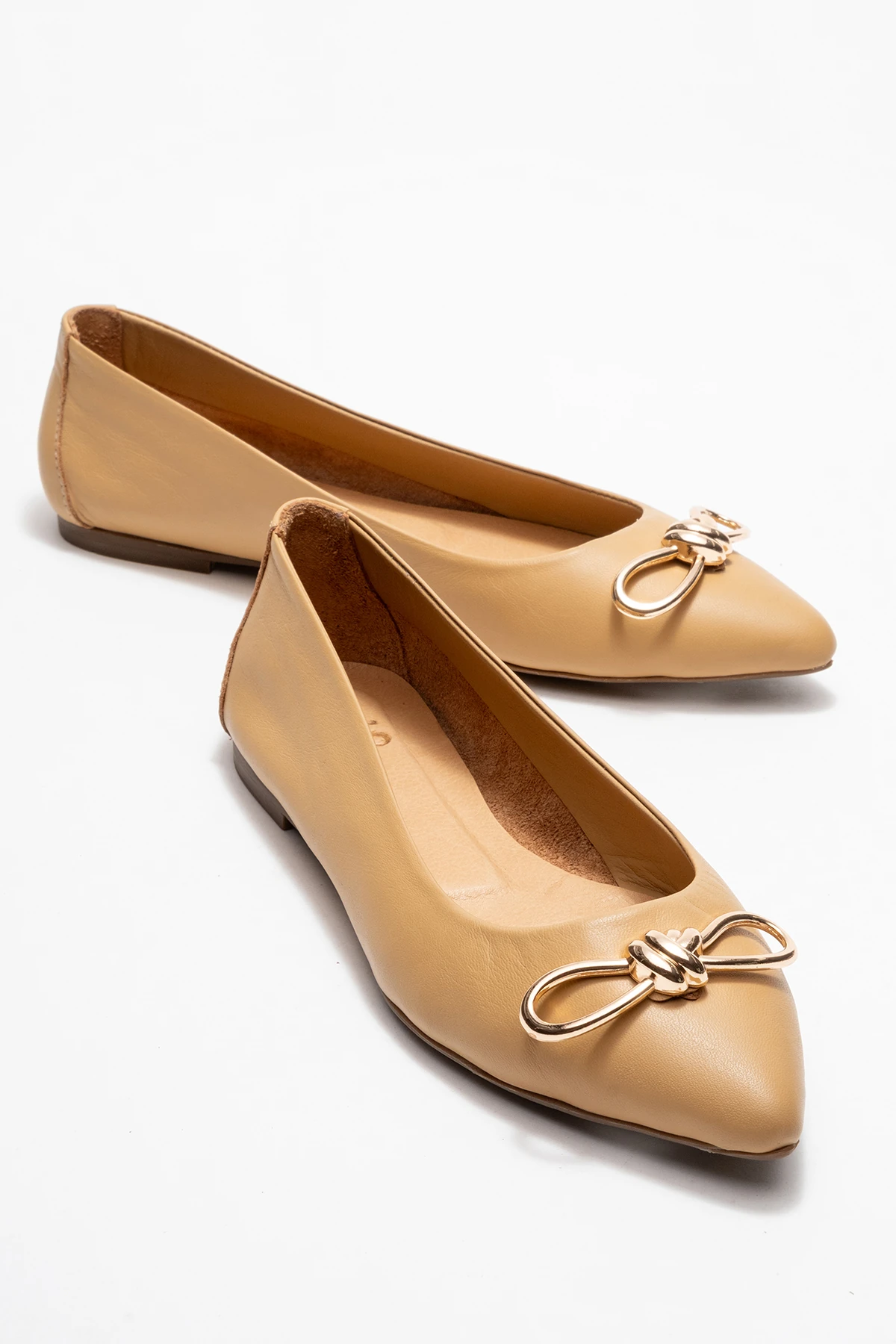 Veibola Kadın Deri Babet Karamel