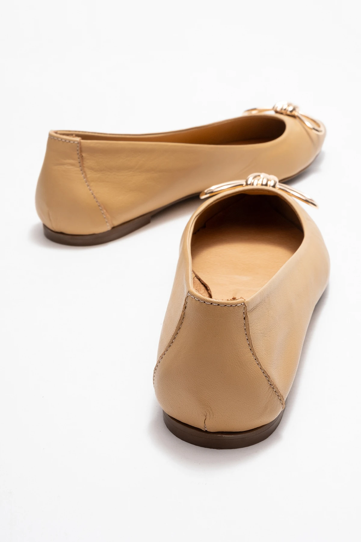 Veibola Kadın Deri Babet Karamel