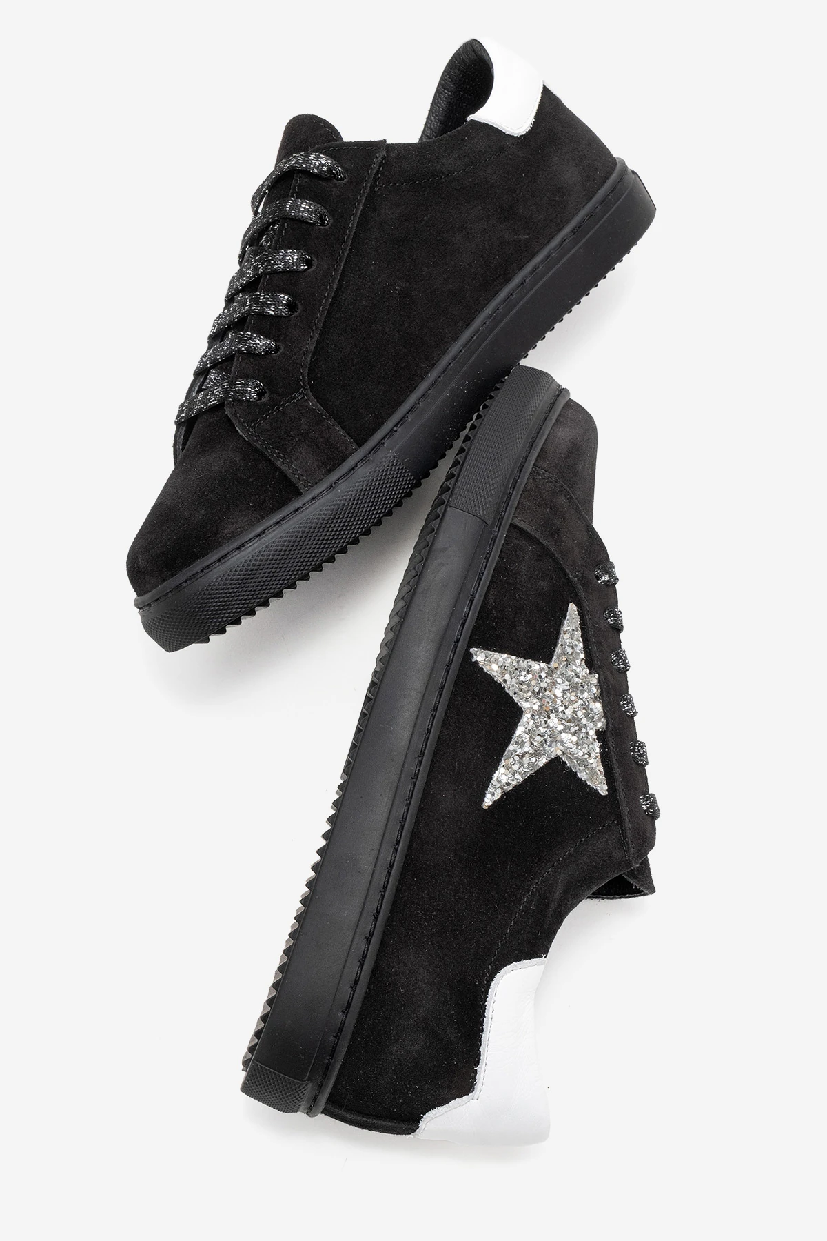 Brendon Kadın Spor Ayakkabı Siyah-Siyahsüet-Beyaz