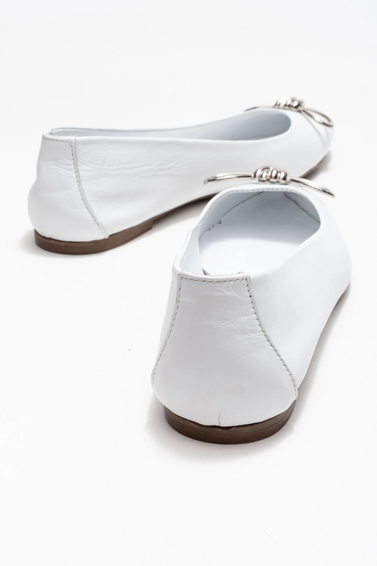 Veibola Kadın Deri Babet Beyaz