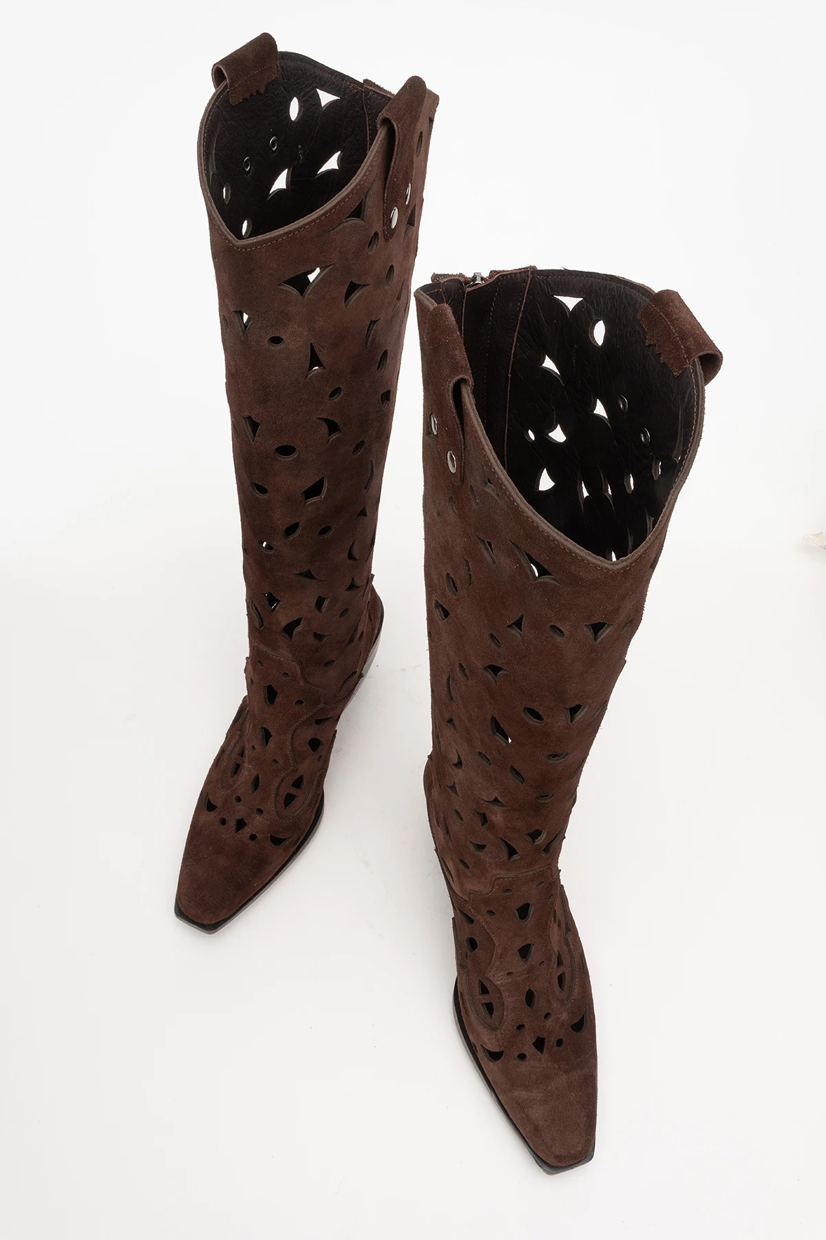 Harcy Kadın Hakiki Deri Kahve Süet Western Bot