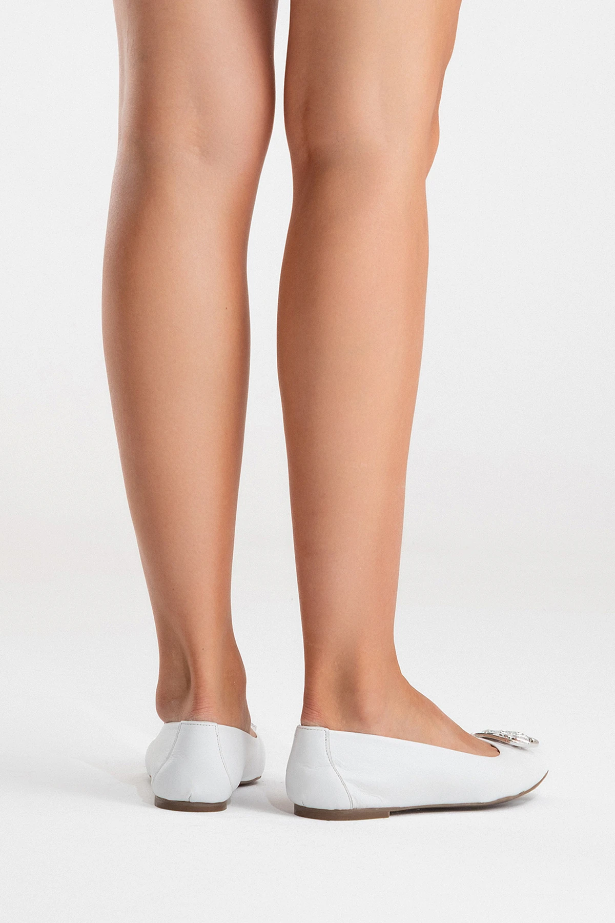 Aaron Kadın Deri Babet Beyaz