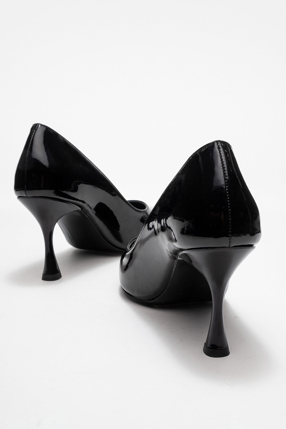Anesilay Kadın Stiletto Siyah Rugan