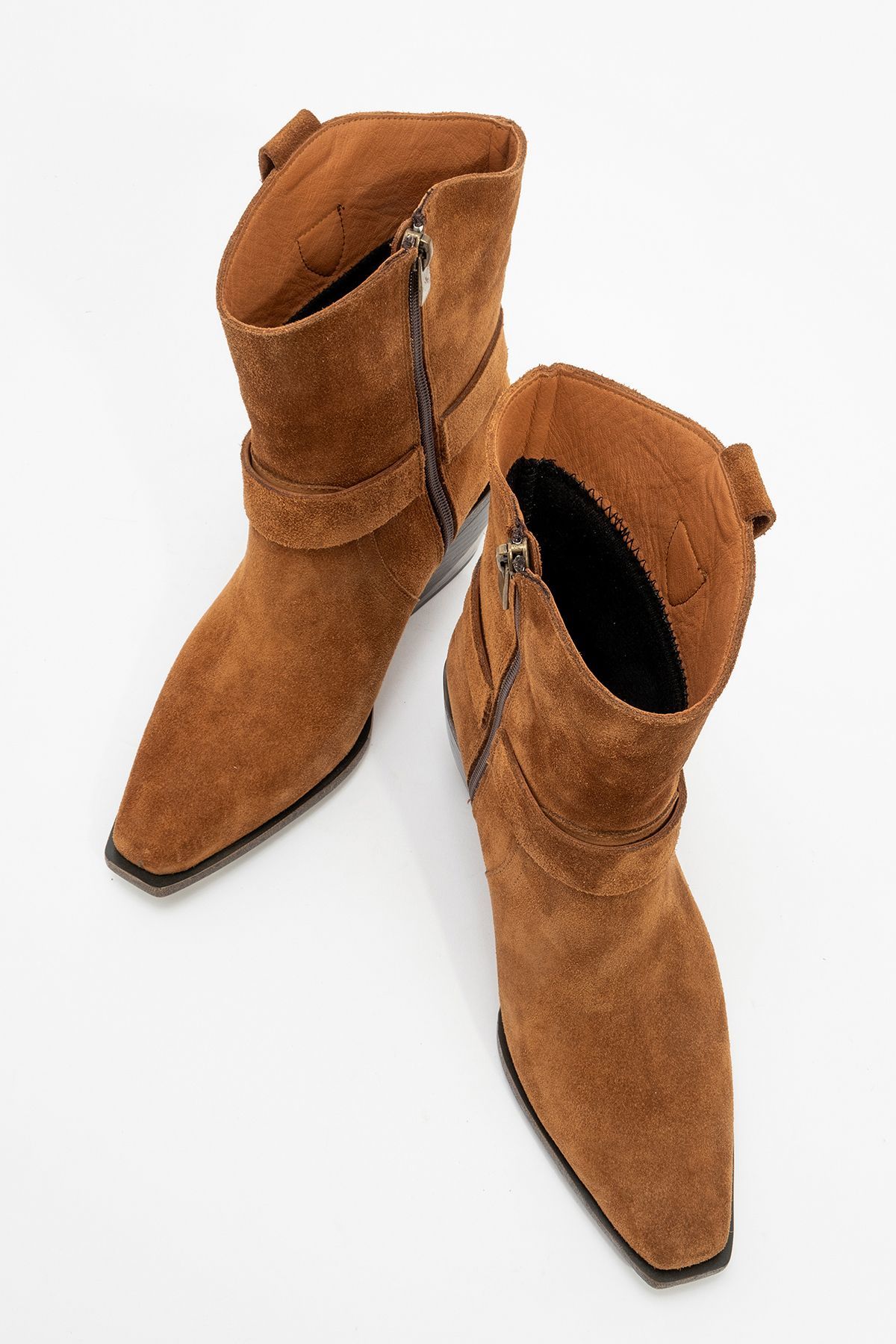 Fandel Deri Kadın Bot Taba Süet