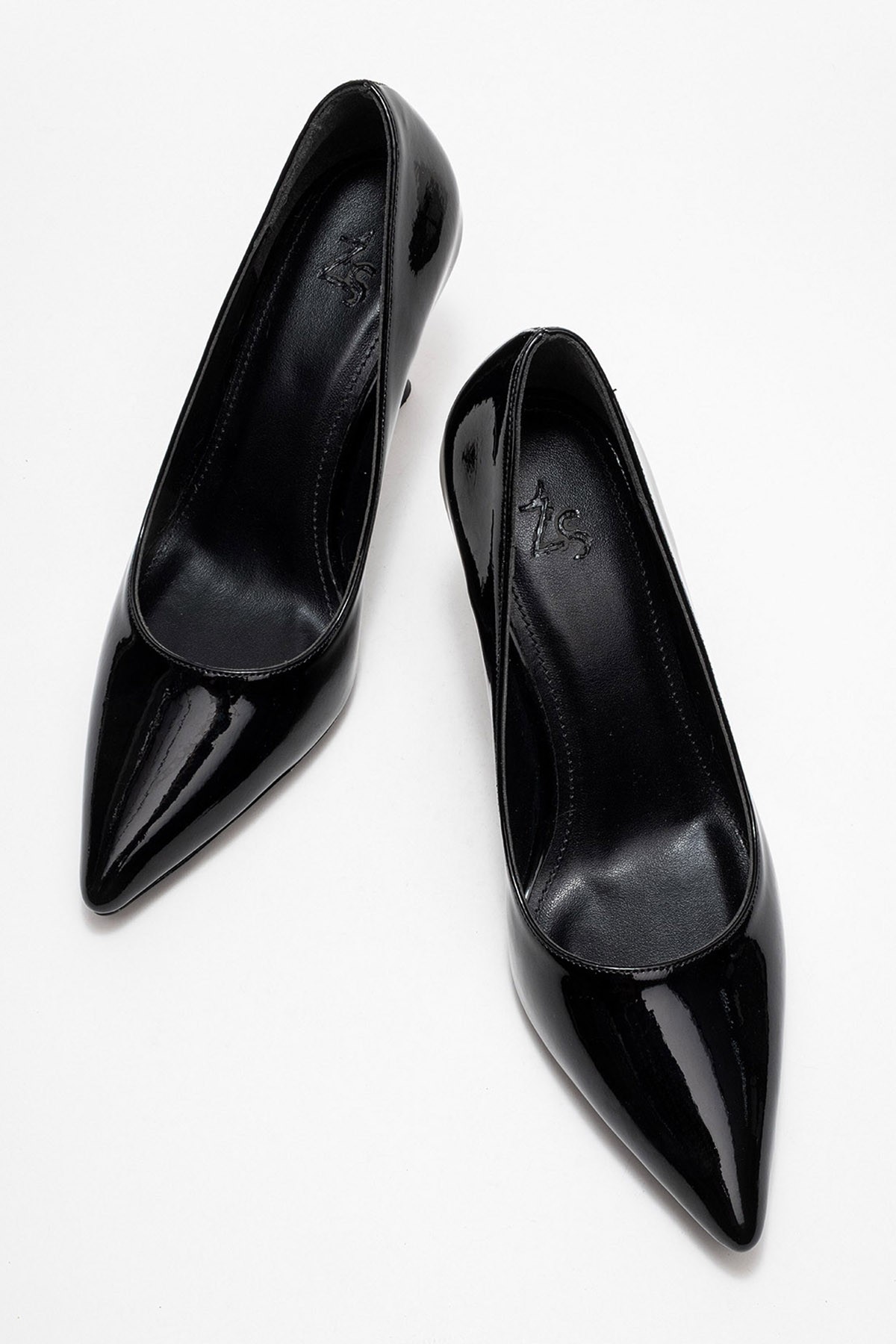 Anesilay Kadın Stiletto Siyah Rugan